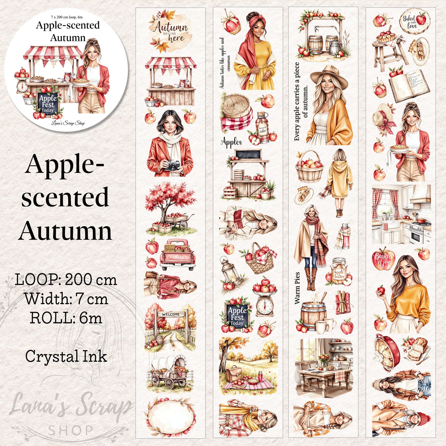 Apple Scented Autumn - PET Tape | Scrapbooking & Journaling