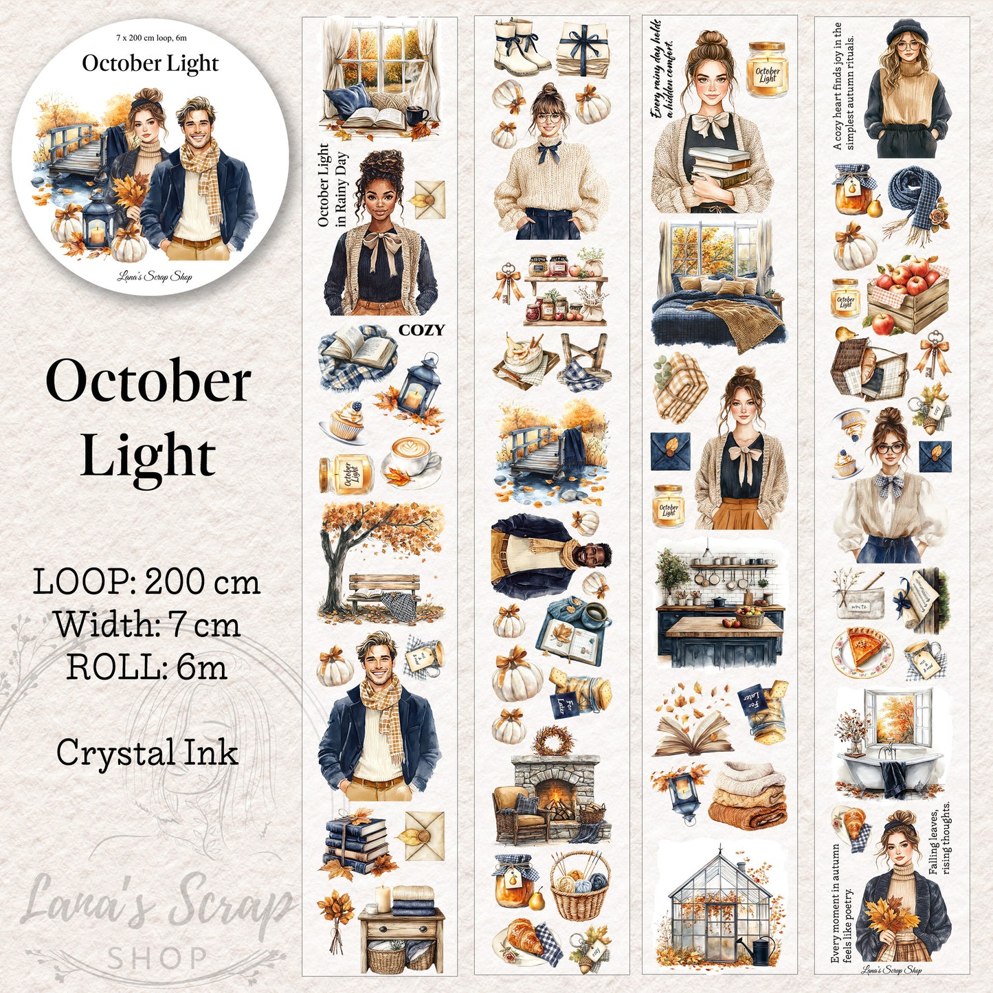 October Light - PET Tape | Scrapbooking & Journaling