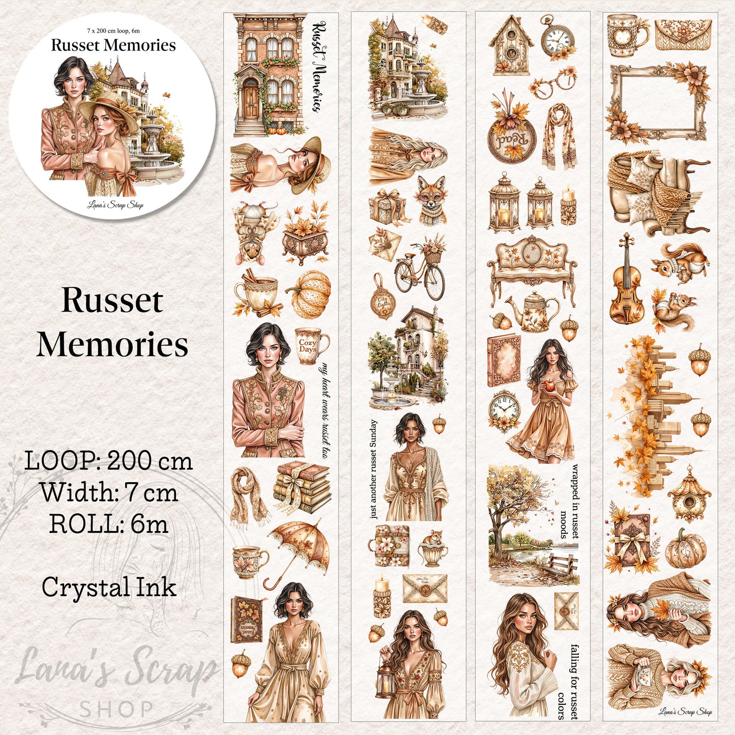 Russet Memories - PET Tape | Scrapbooking & Journaling