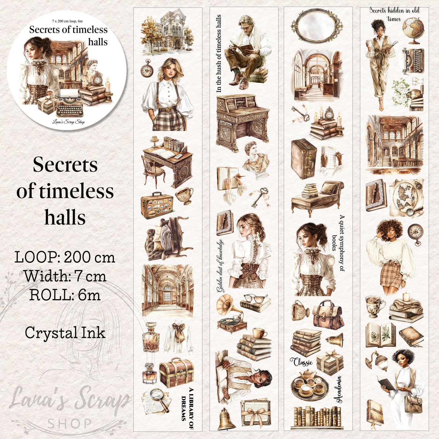 Secrets of Timeless Halls - PET Tape | Scrapbooking & Journaling