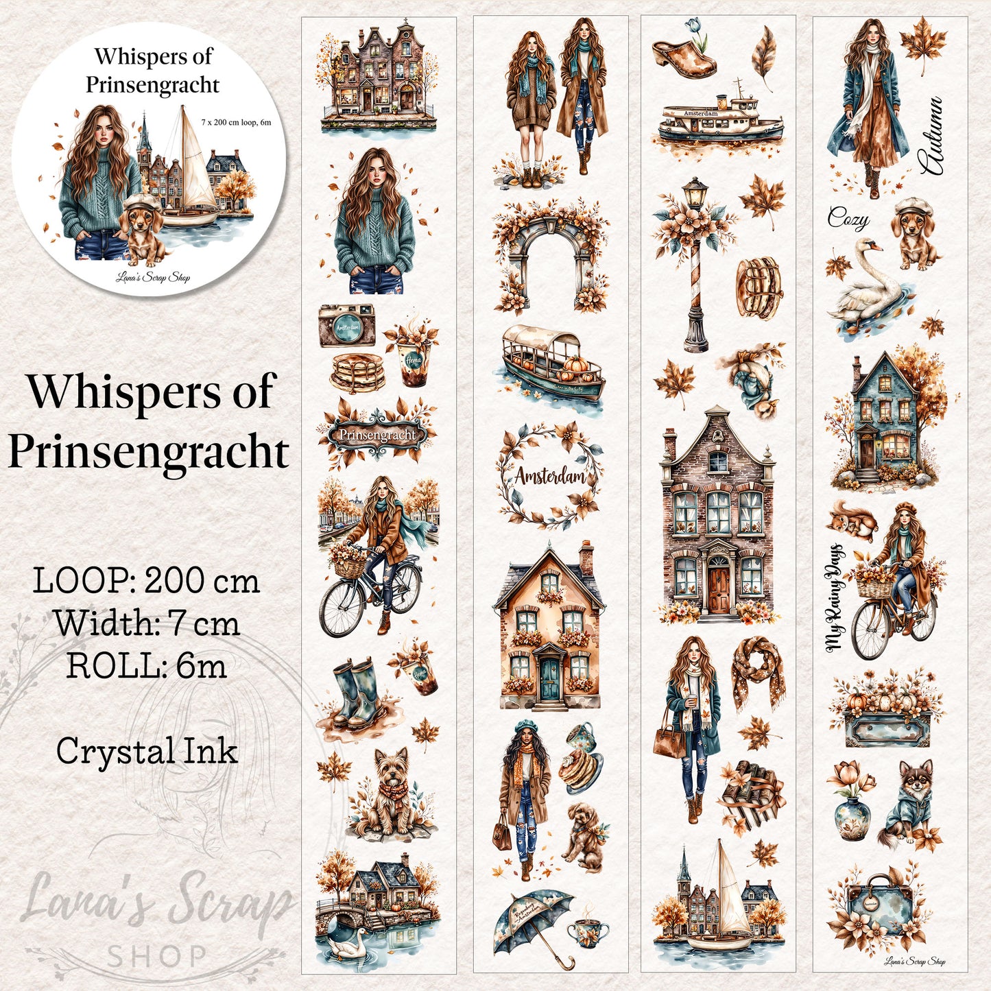 Whispers of Prinsengracht - PET Tape | Scrapbooking & Journaling