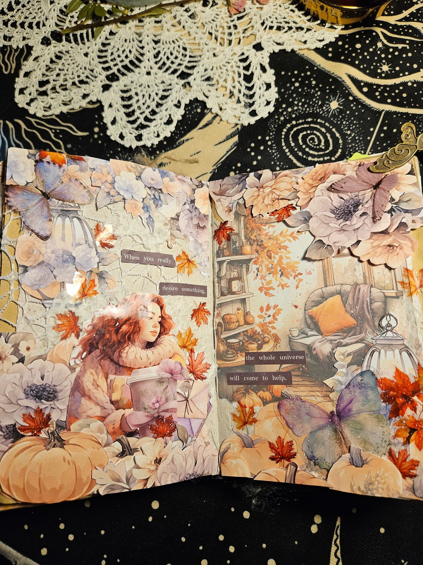 Set of 13 pcs Background Paper Purple Autumn 120g