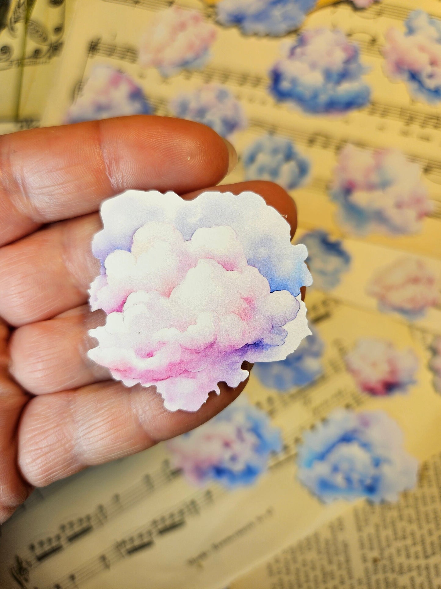 Pastel Clouds Set of 24 stickers
