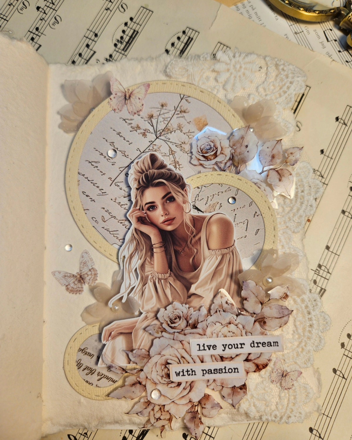 Vellum Flower Petal Die Cuts Set of 20 flowers