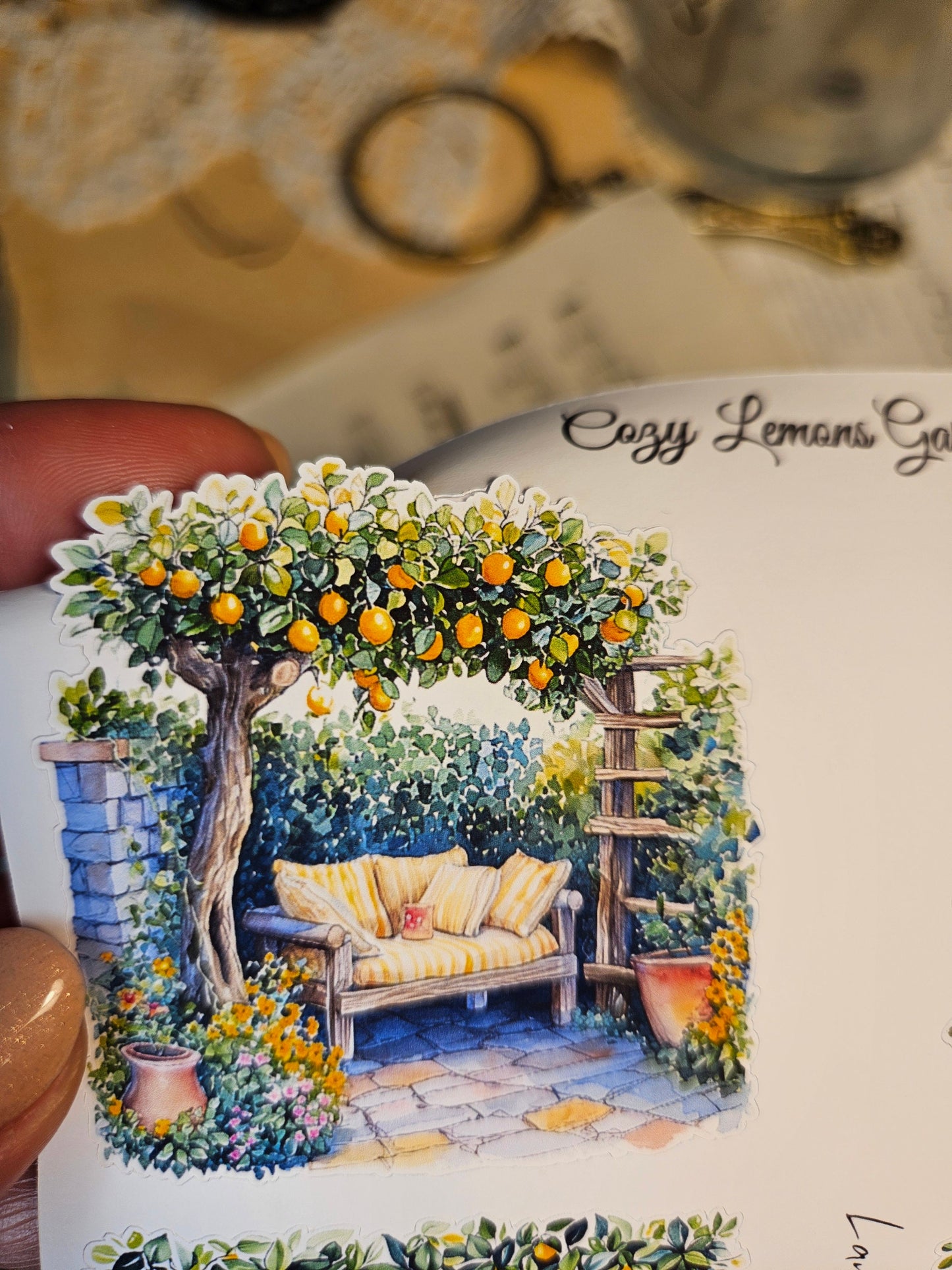 Garden Time Stickers Sheets | Scrapbooking Card Making Art Journaling Paper Craft Junk Journal