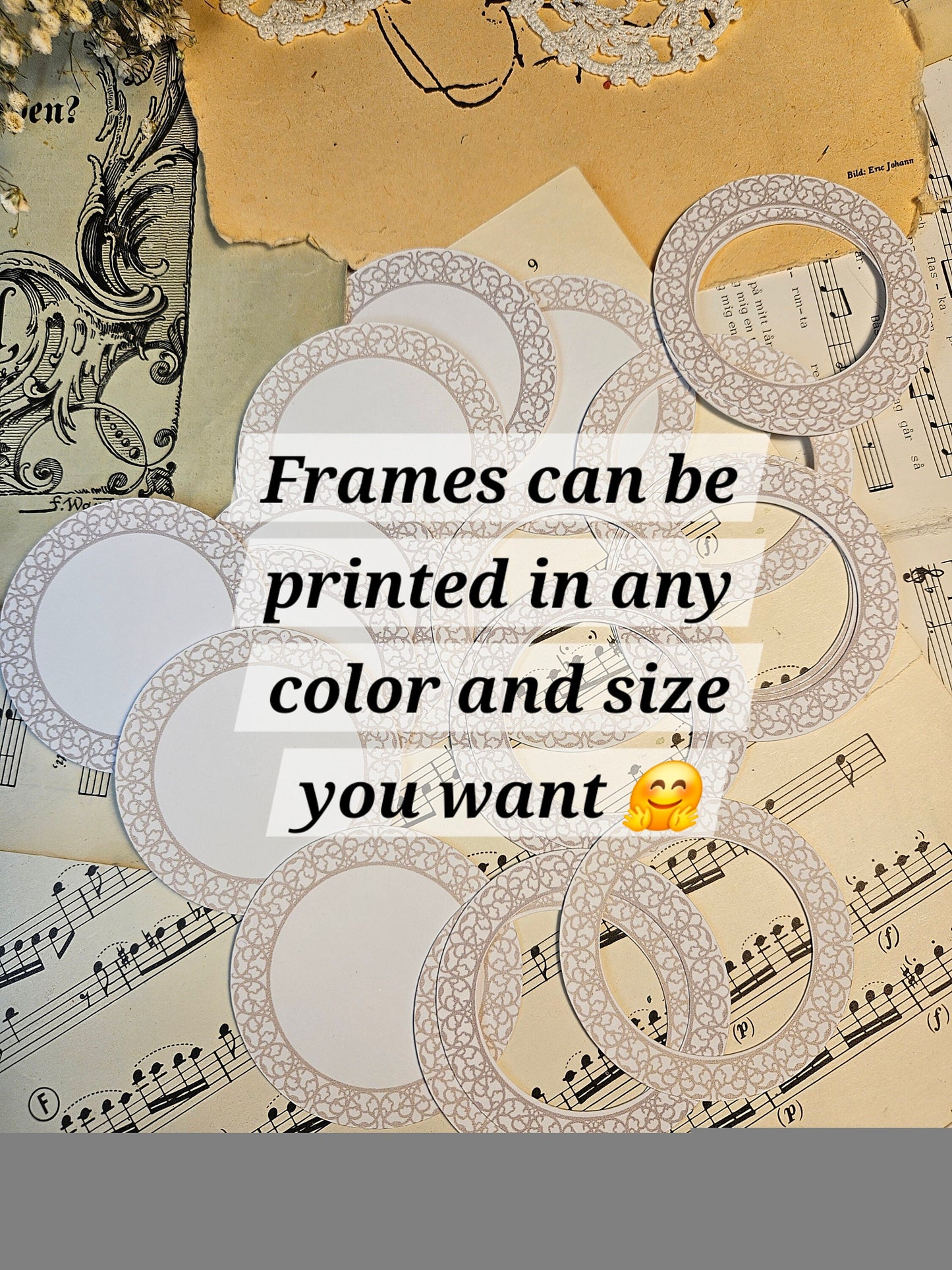 Circle Frames/Memo Cut Outs Set of 24 pcs