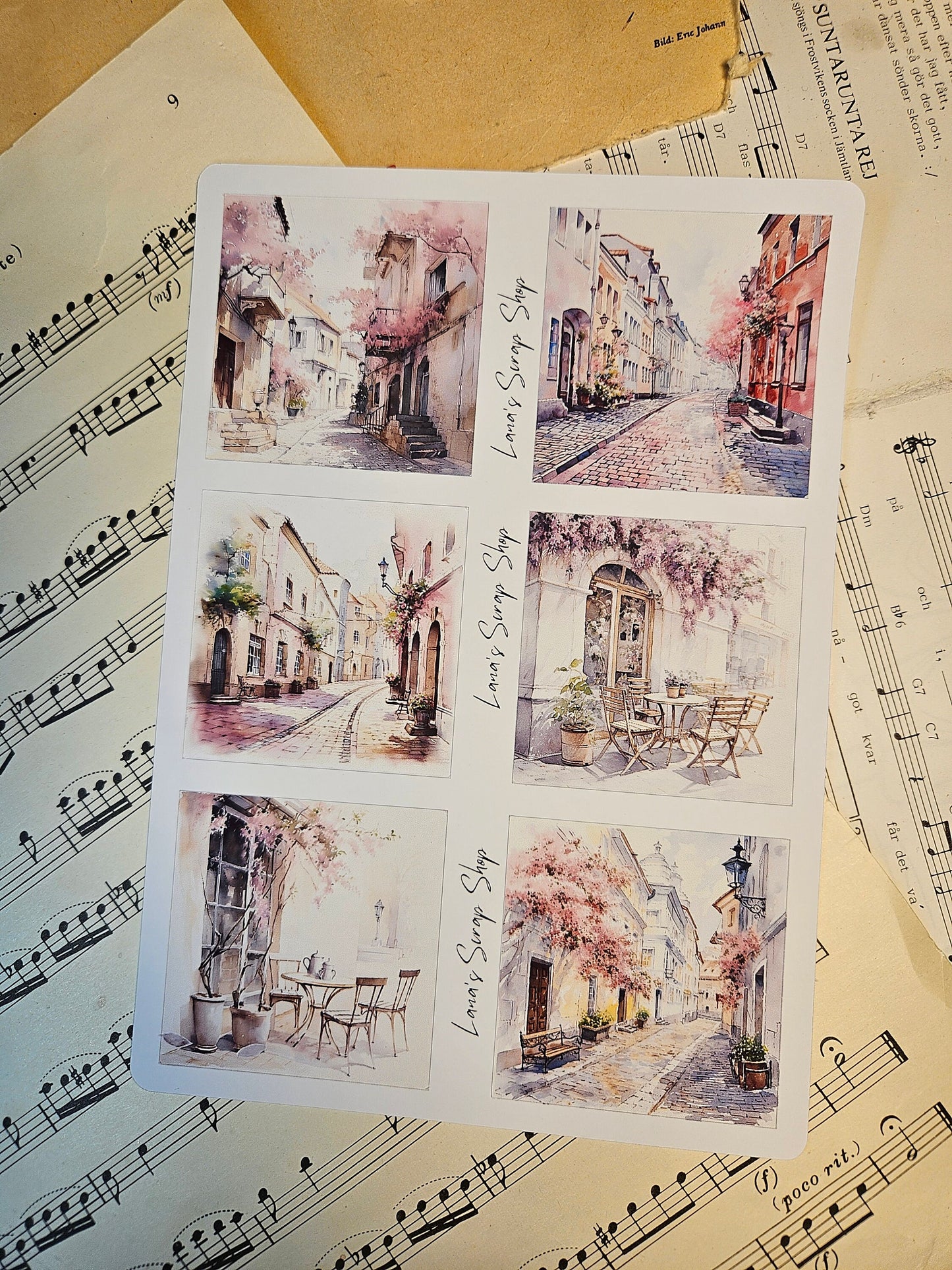 Sping in the City, Stickers Sheet