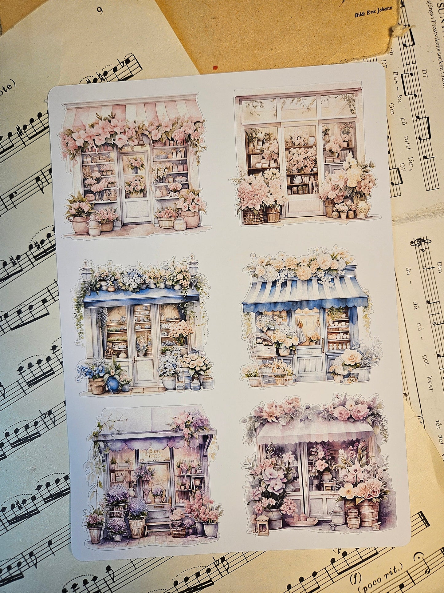 Sping in the City, Stickers Sheet