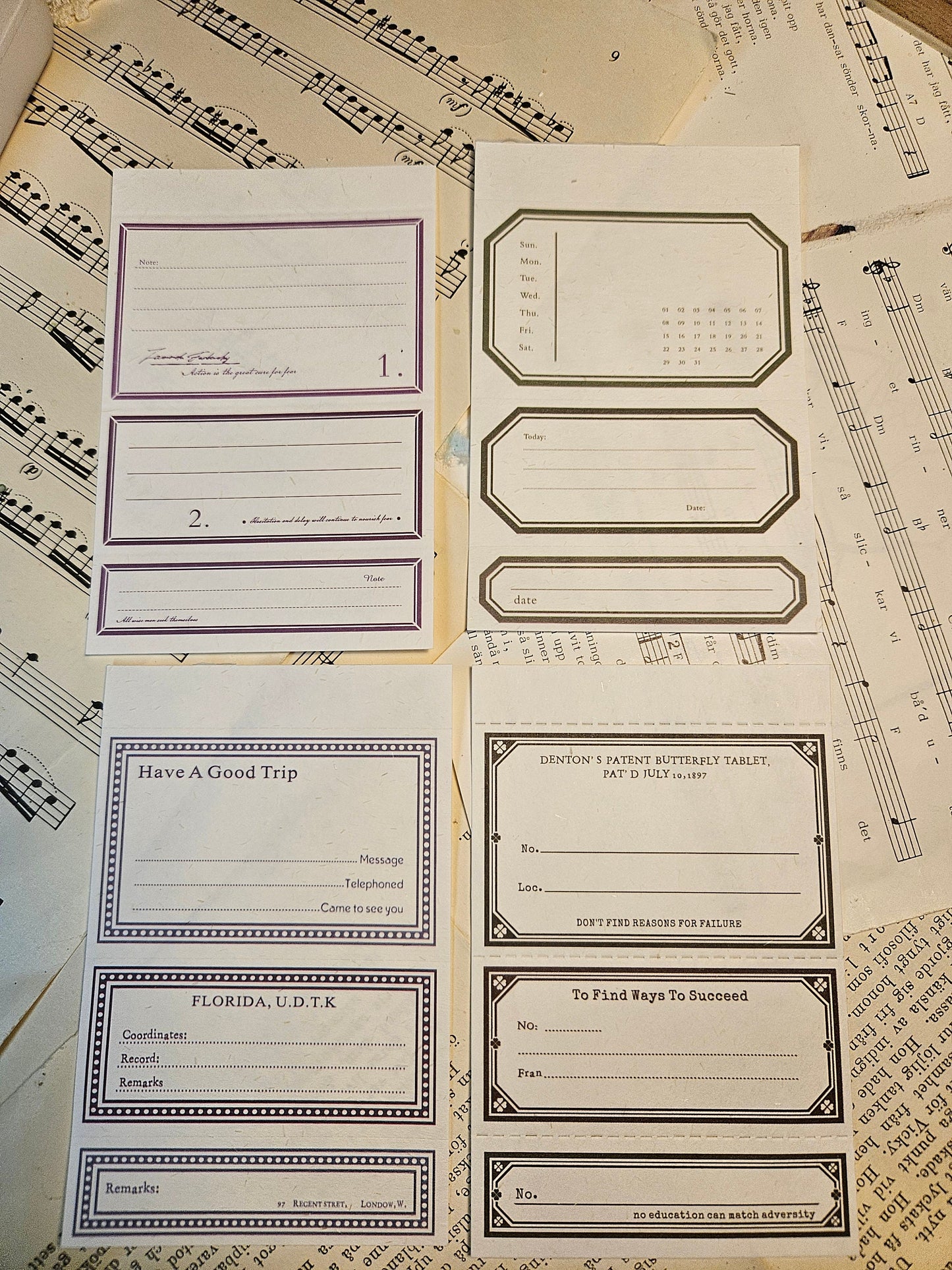 Frame Sheets Ephemera Set of 40 pcs