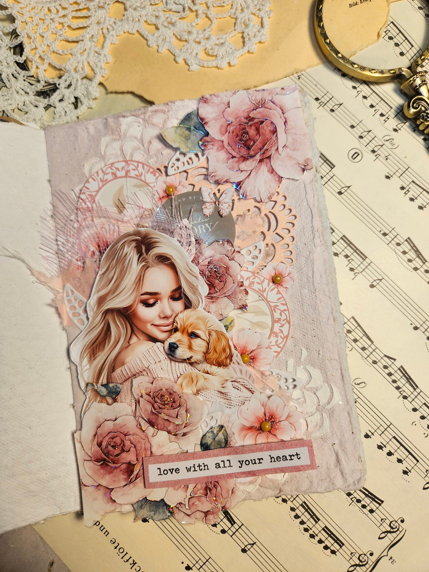 Cozy Pink Blondies Set of 9 Stickers | • Scrapbooking • Card Making • Art Journaling • Paper Craft • Junk Journal