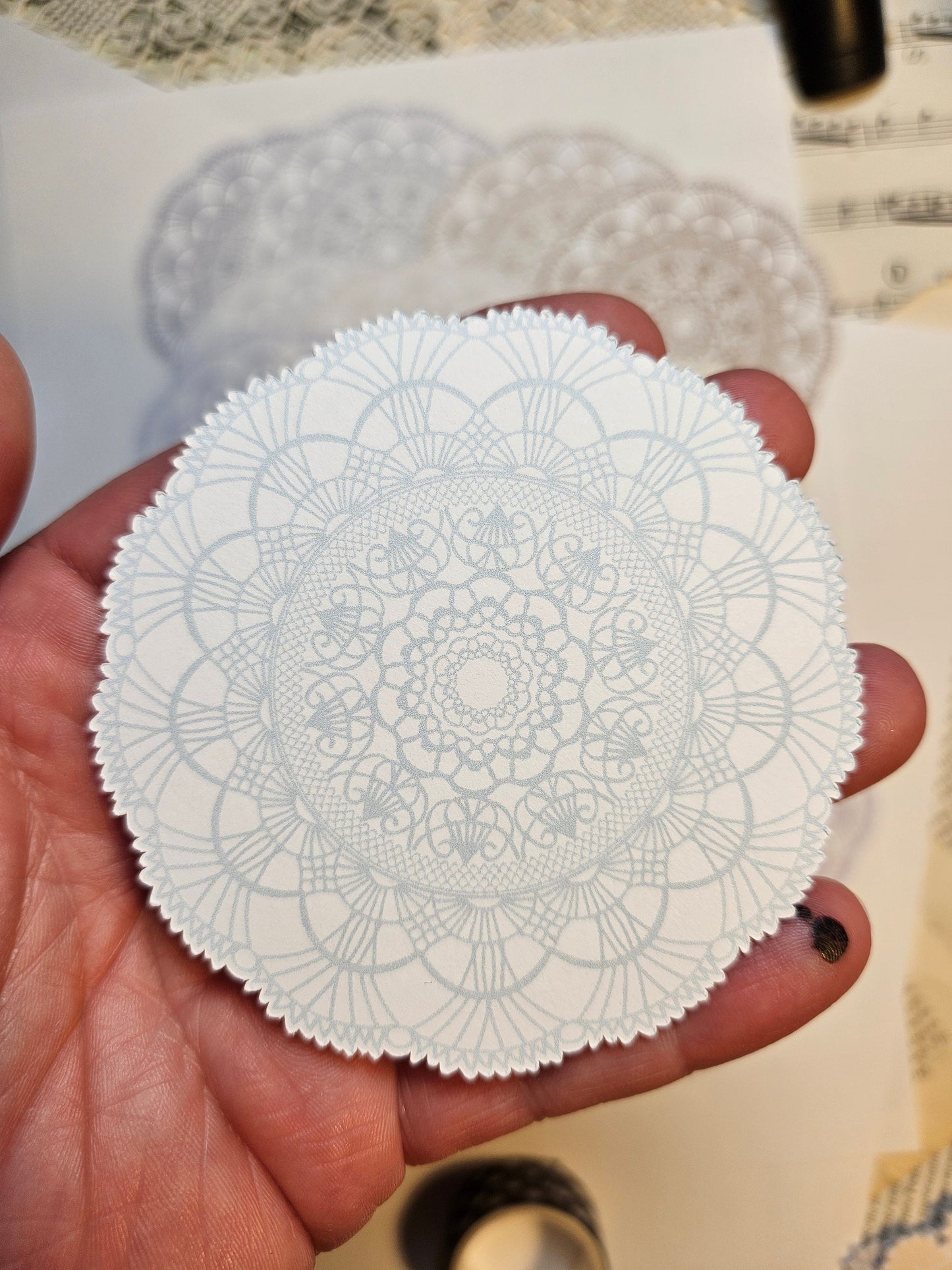 Printed Lace Doilies Set of 18 pcs