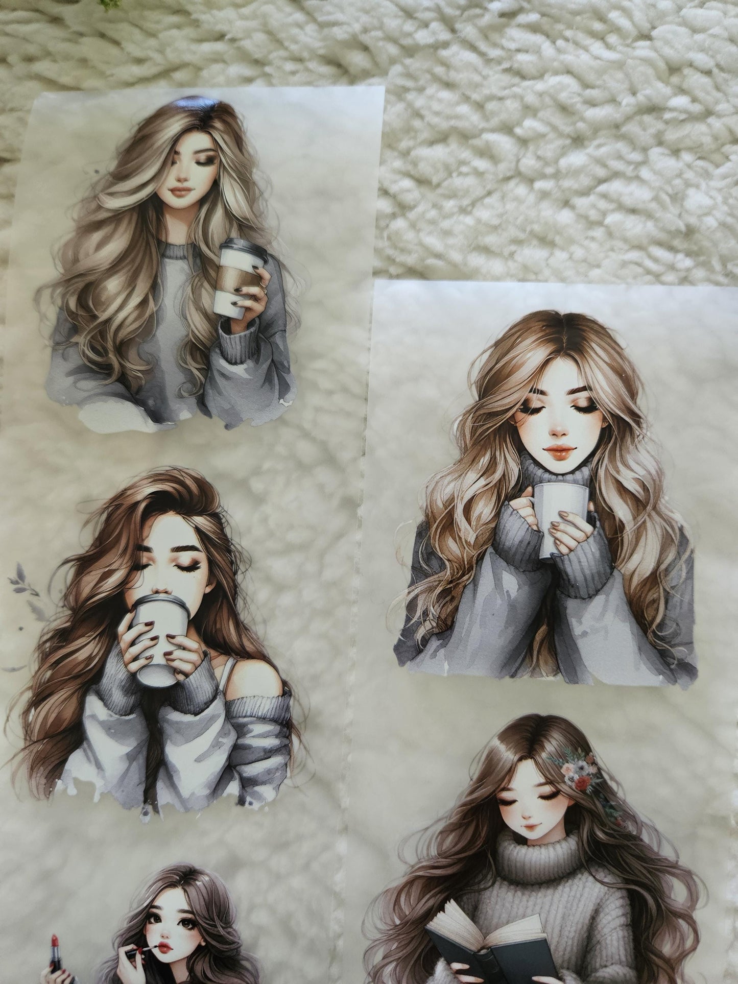 Cozy Grey Sweater Girls, 7x100cm