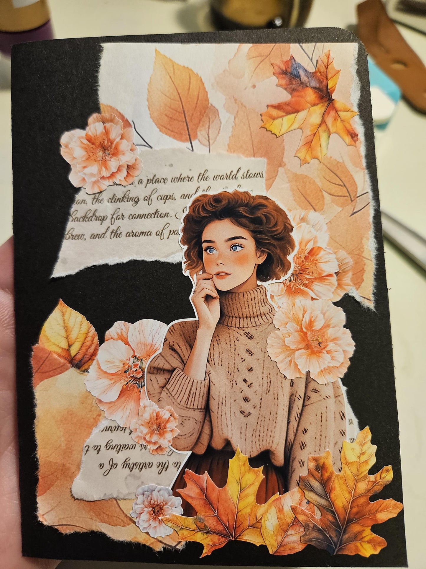 Bright Autumn Leaves Stickers Sheet | Scrapbooking Card Making Art Journaling Paper Craft Junk Journal