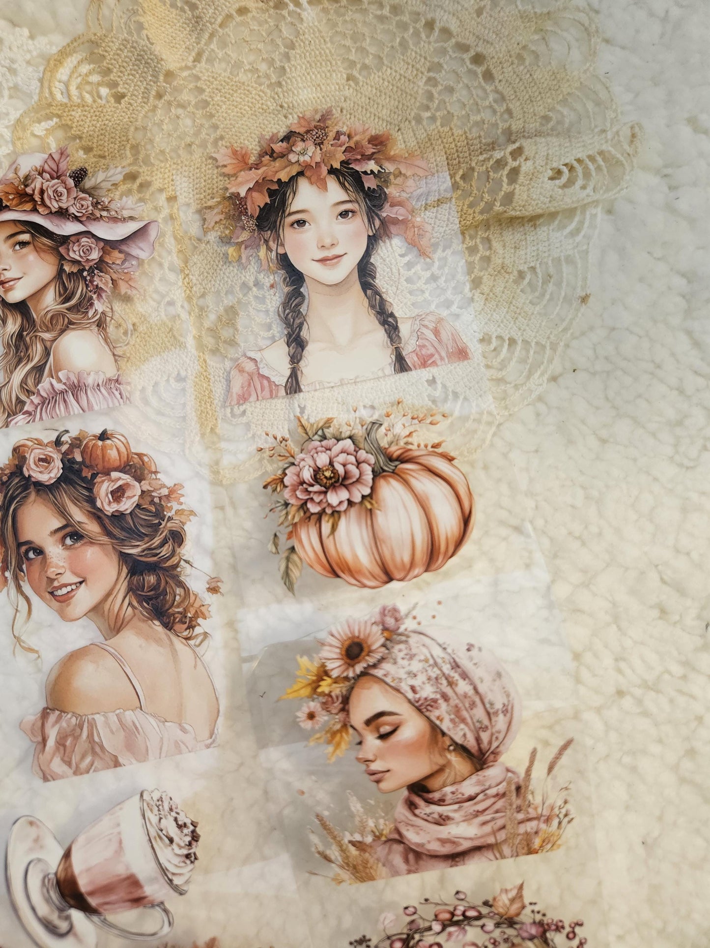 Pink Autumn Girls, 7x100cm, Crystal Ink