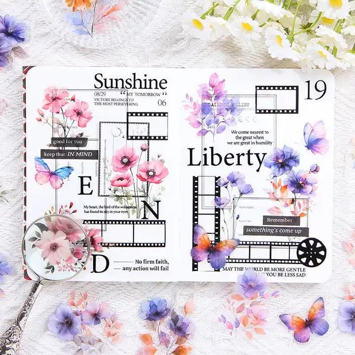 60 pcs Sticker Pack Flower Language. Pet Stickers