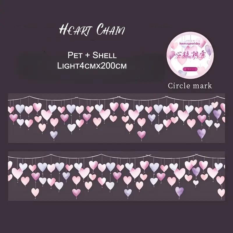 PET TAPE Throbbing Heart Serie, 4x200cm