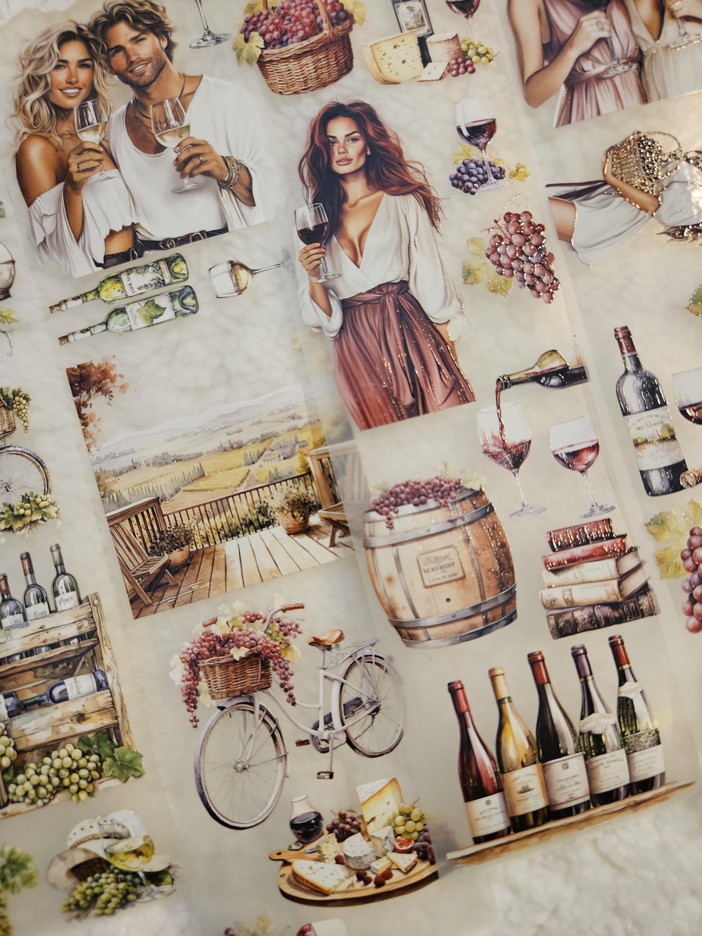 Chill & Wine, Crystal Ink, PET TAPE | Scrapbooking Card Making Art Journaling Paper Craft Junk Journal