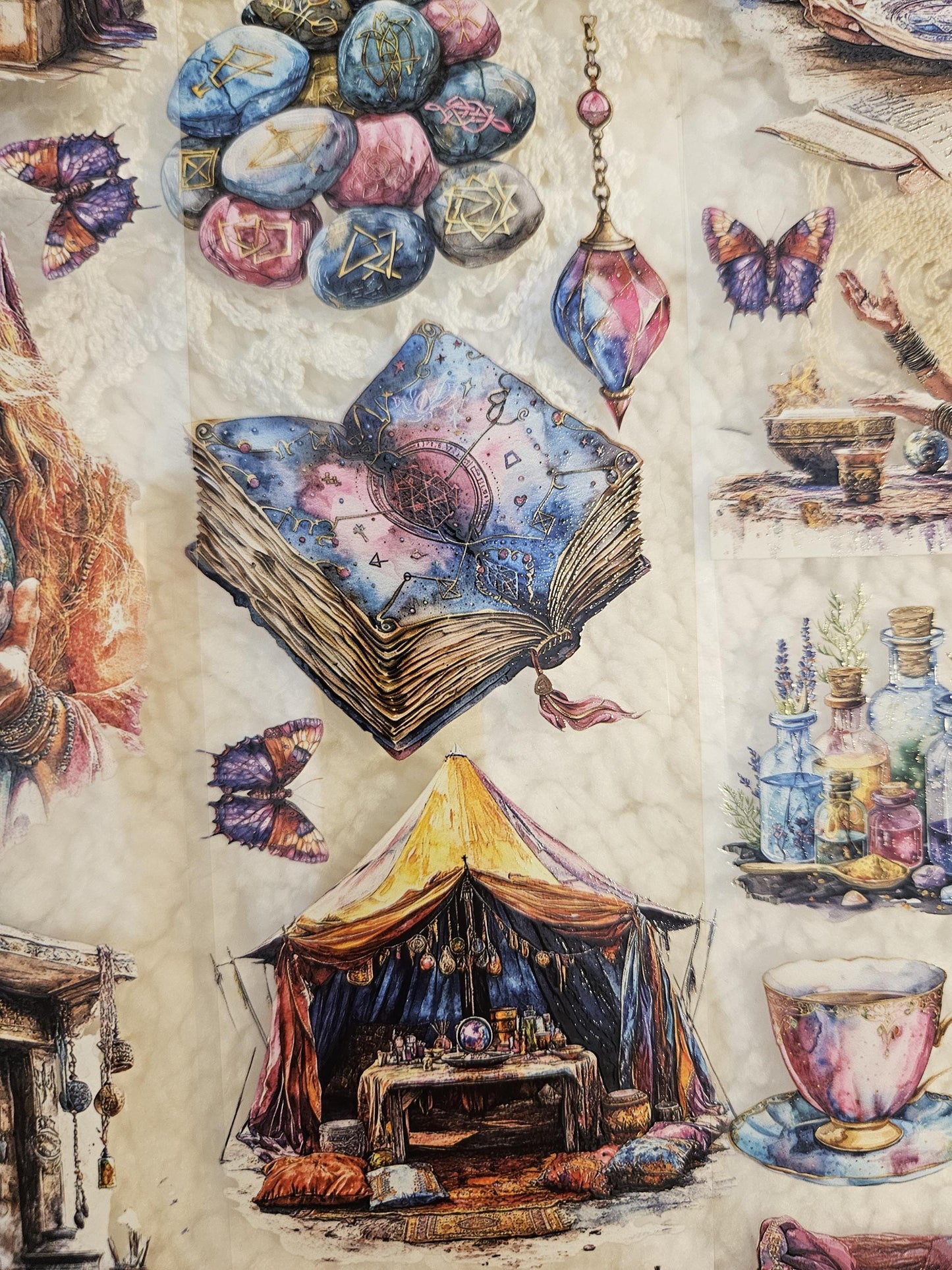 Fortune Teller, PET TAPE, Crystal Ink, 7cm | Scrapbooking Card Making Art Journaling Bullet Journal Junk Journal