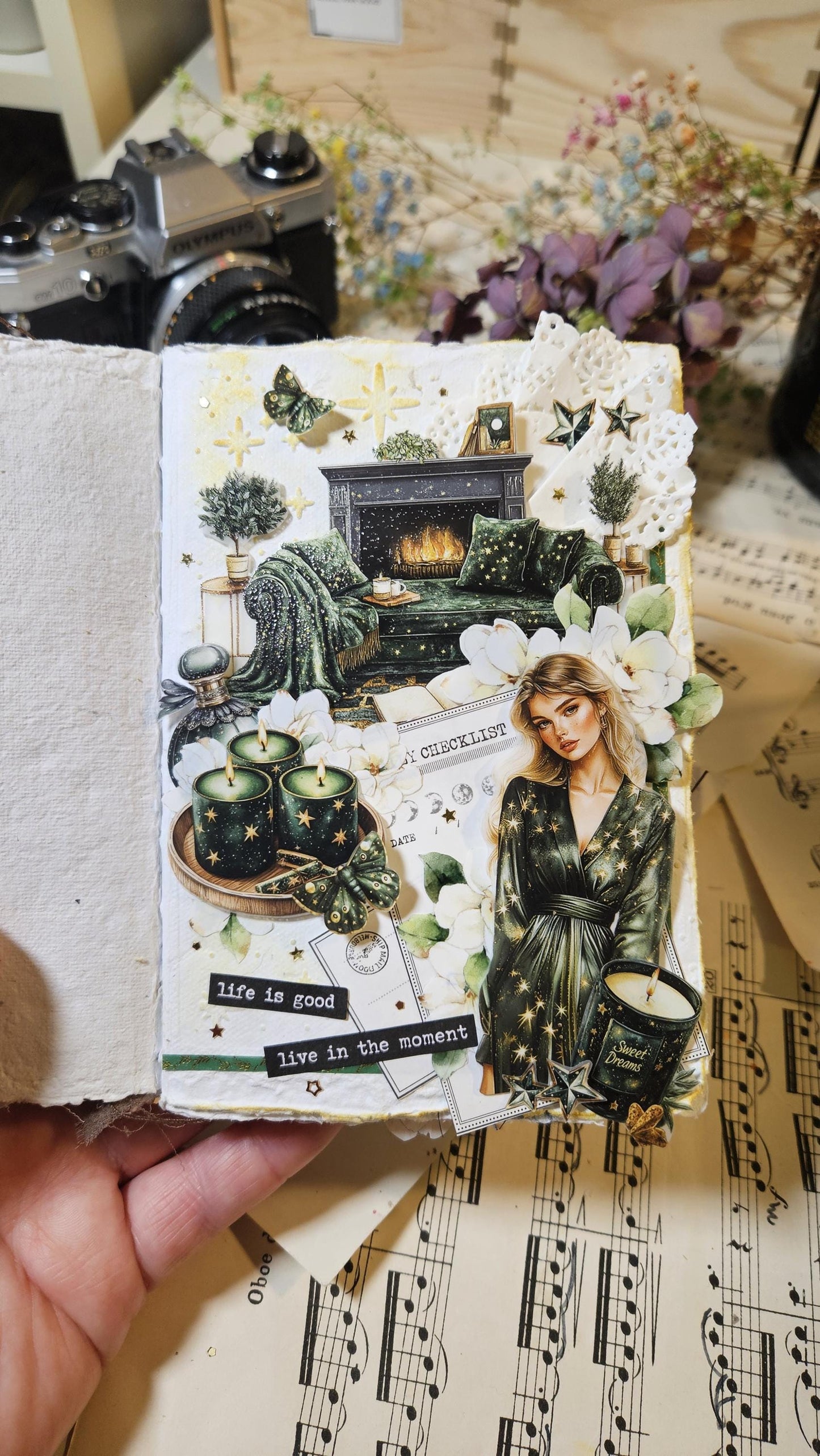 Emerald Dreams, PET TAPE, Crystal Ink, 7cm| Scrapbooking Card Making Art Journaling Paper Craft Bullet Journal