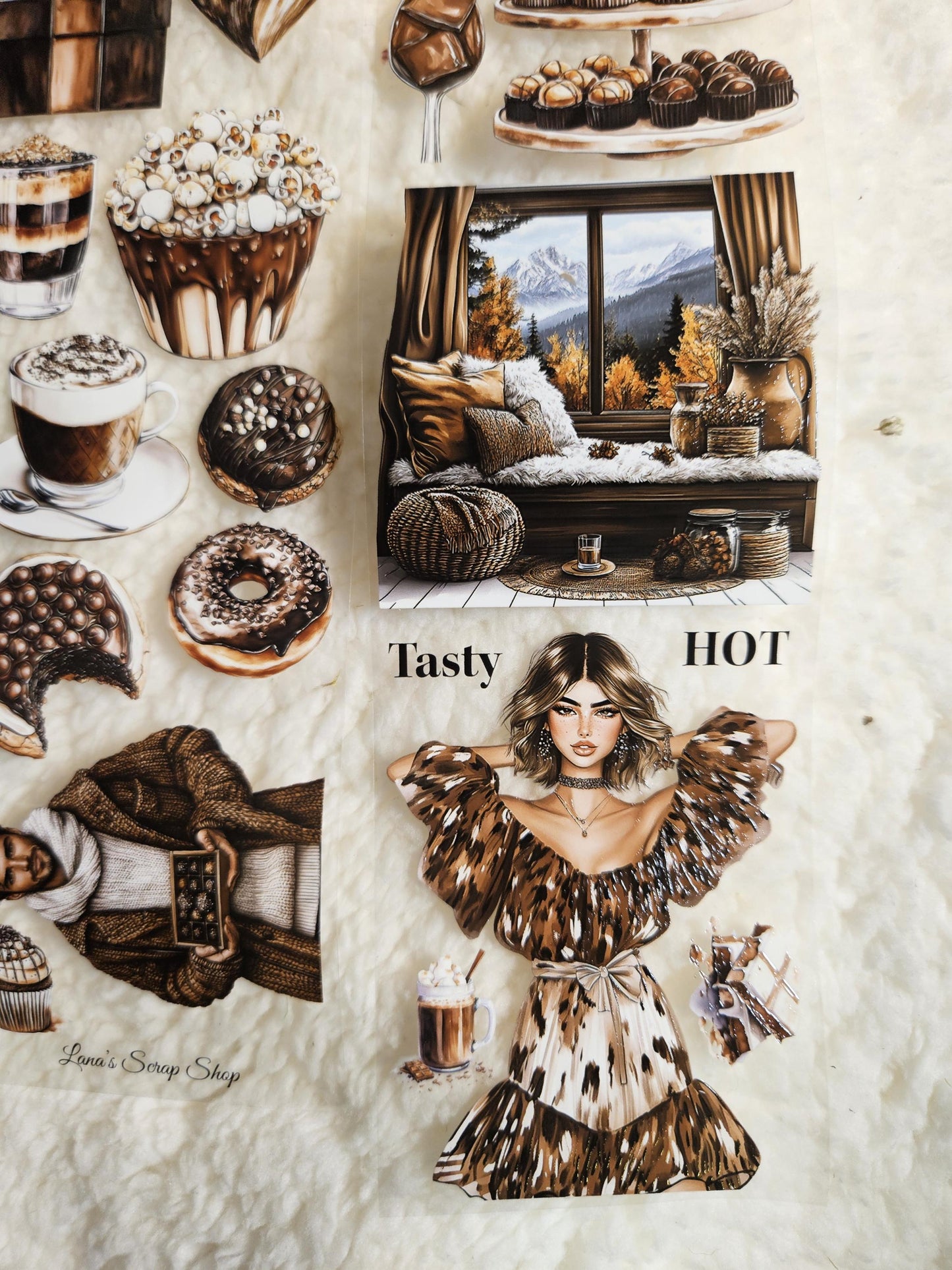 My Chocolate, Crystal Ink, PET TAPE | Scrapbooking Card Making Art Journaling Paper Craft Junk Journal