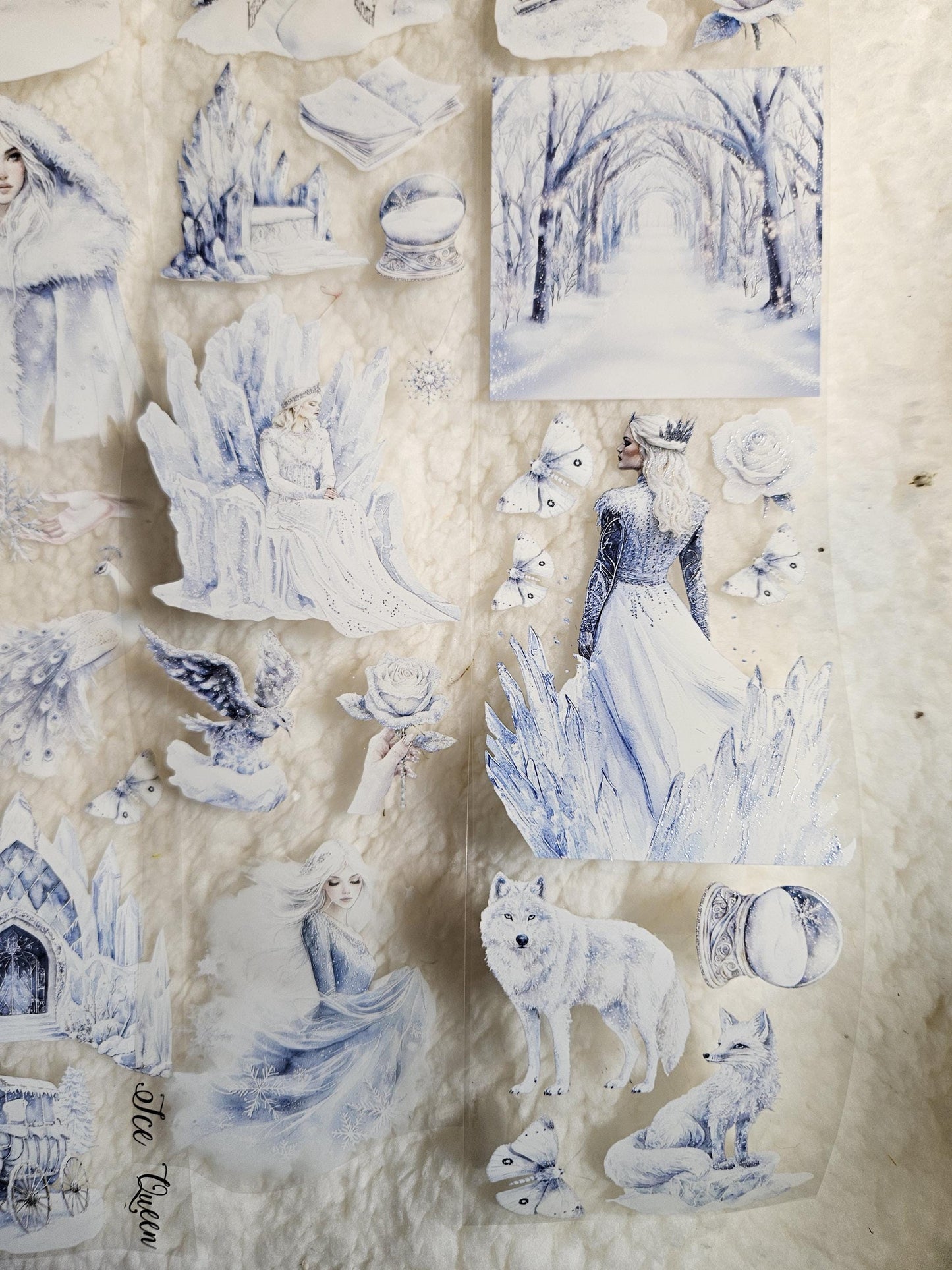 Snow Queen, Crystal Ink, PET TAPE | Scrapbooking Card Making Art Journaling Paper Craft Junk Journal