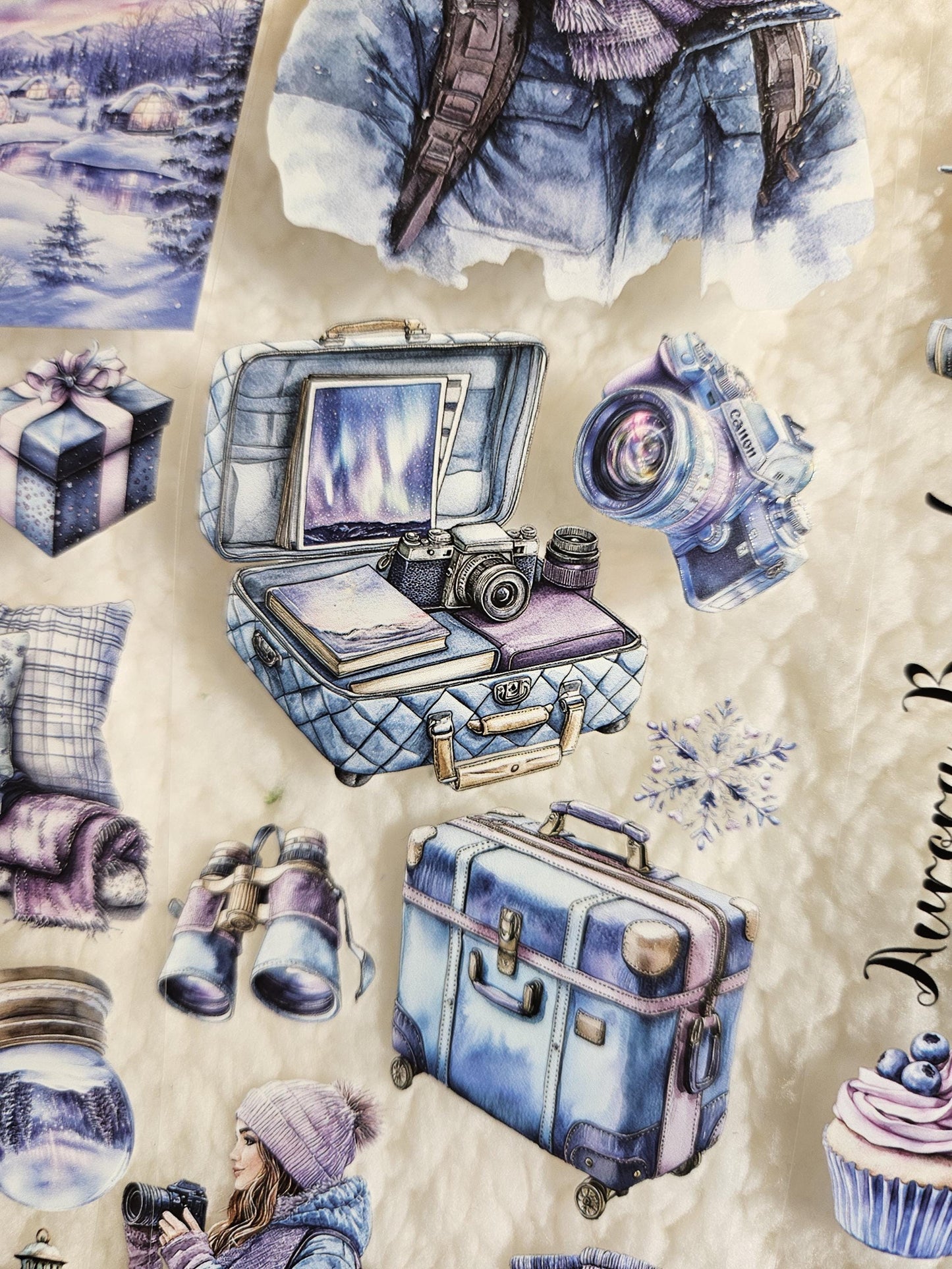 North Pole Journey, Crystal Ink, PET TAPE | Scrapbooking Card Making Art Journaling Paper Craft Junk Journal