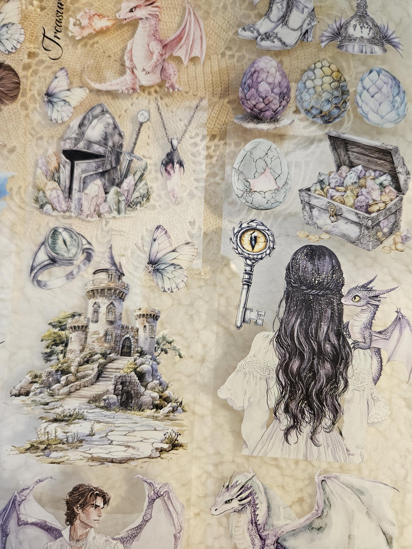 Dragon Island, PET TAPE, Crystal Ink, 7 cm| Scrapbooking Card Making Art Journaling Paper Craft Bullet Journal