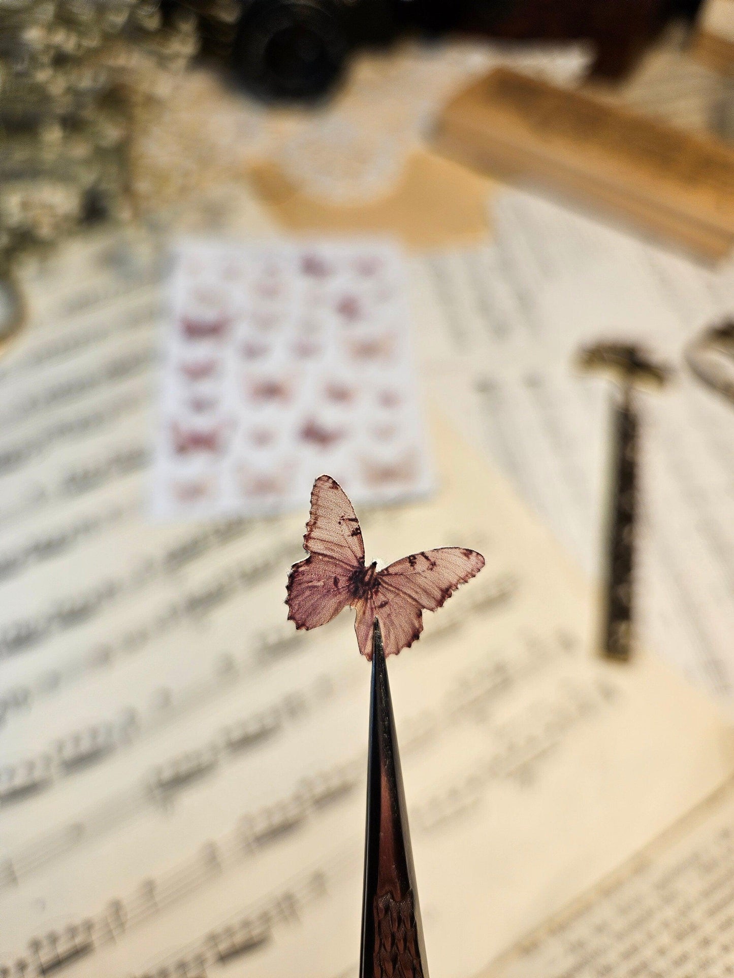 Small butterflies beige & dust pink, Stickers Mini Sheet