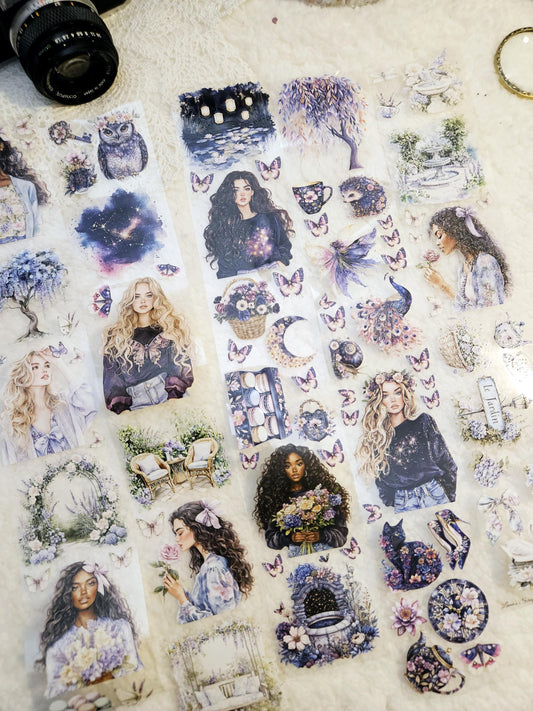 Secret Garden, PET TAPE, Crystal Ink, 7cm wide