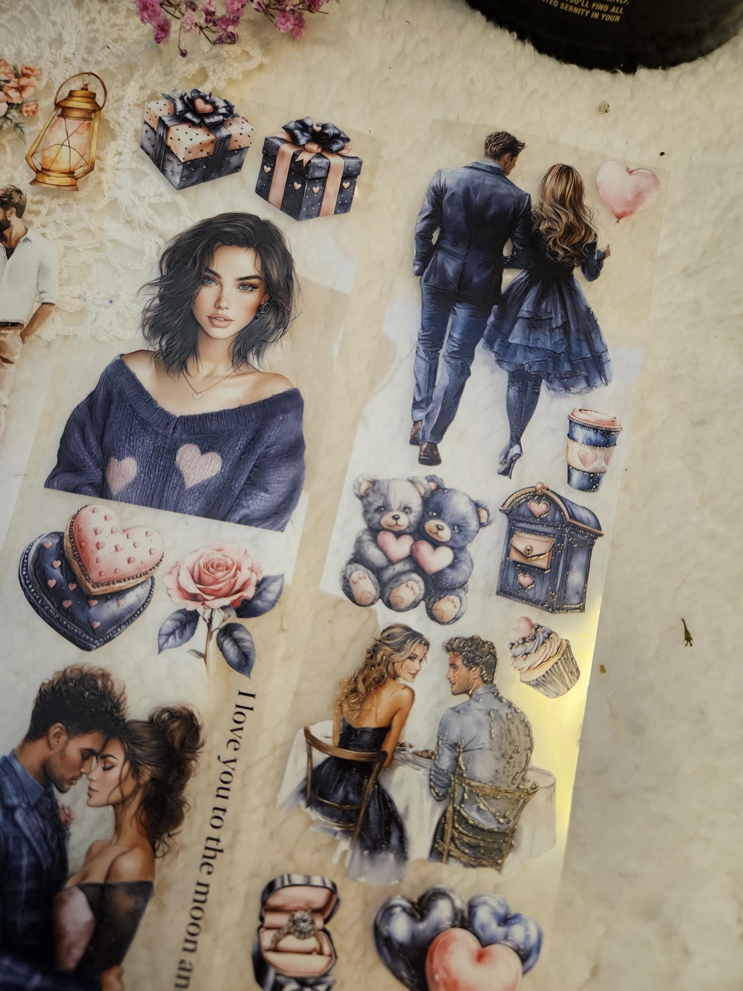 Spring Love, Crystal Ink, PET TAPE, 7 cm wide | Scrapbooking Card Making Art Journaling Paper Craft Junk Journal