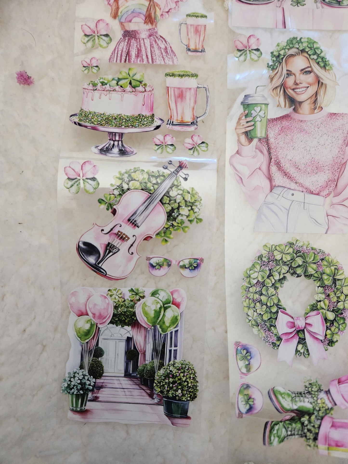 St Patrick's Party, Crystal Ink, PET TAPE, 7 cm wide | Scrapbooking Card Making Art Journaling Paper Craft Junk Journal