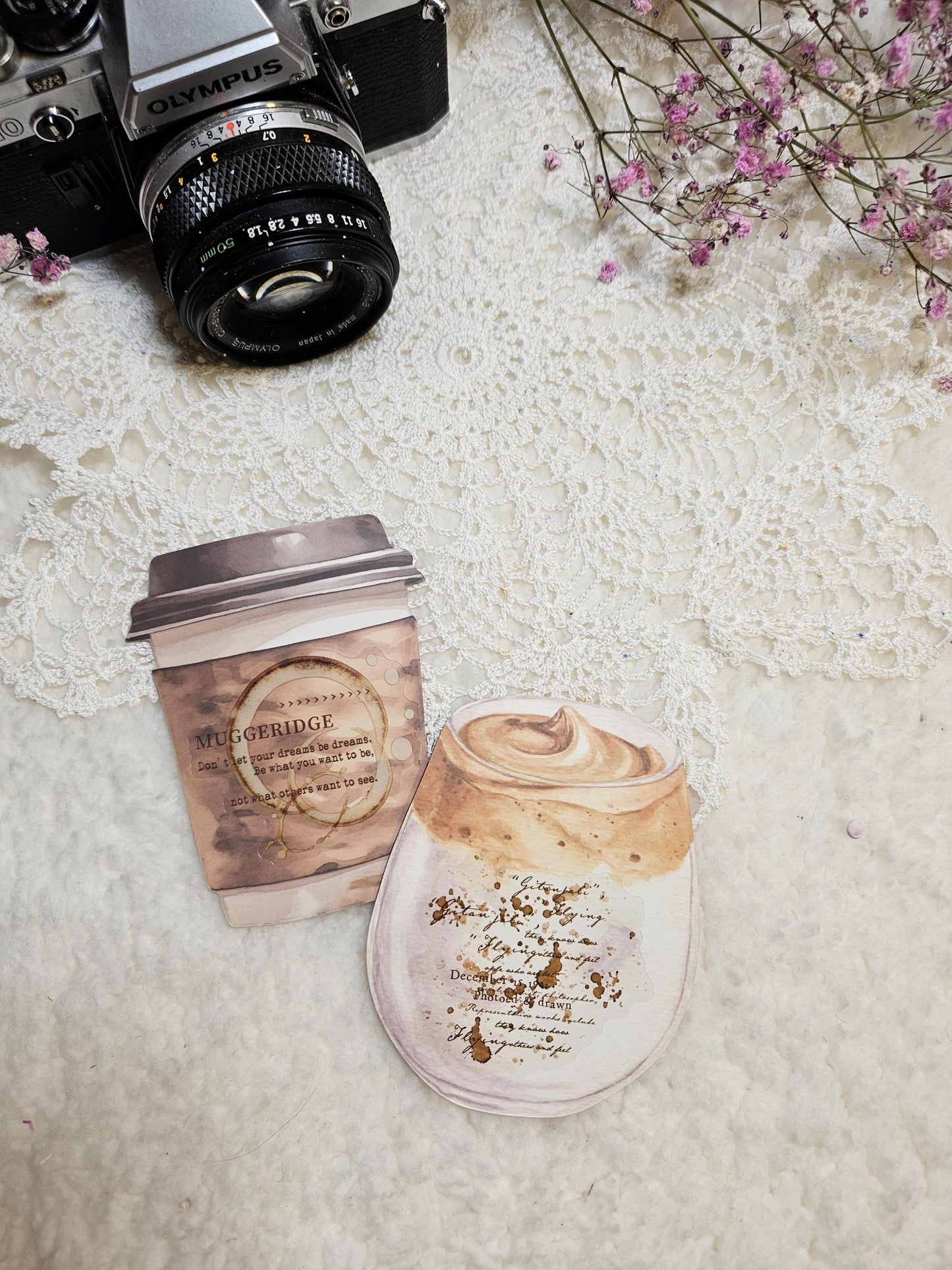 PET STICKERS: 20 stickers, Coffee Themed