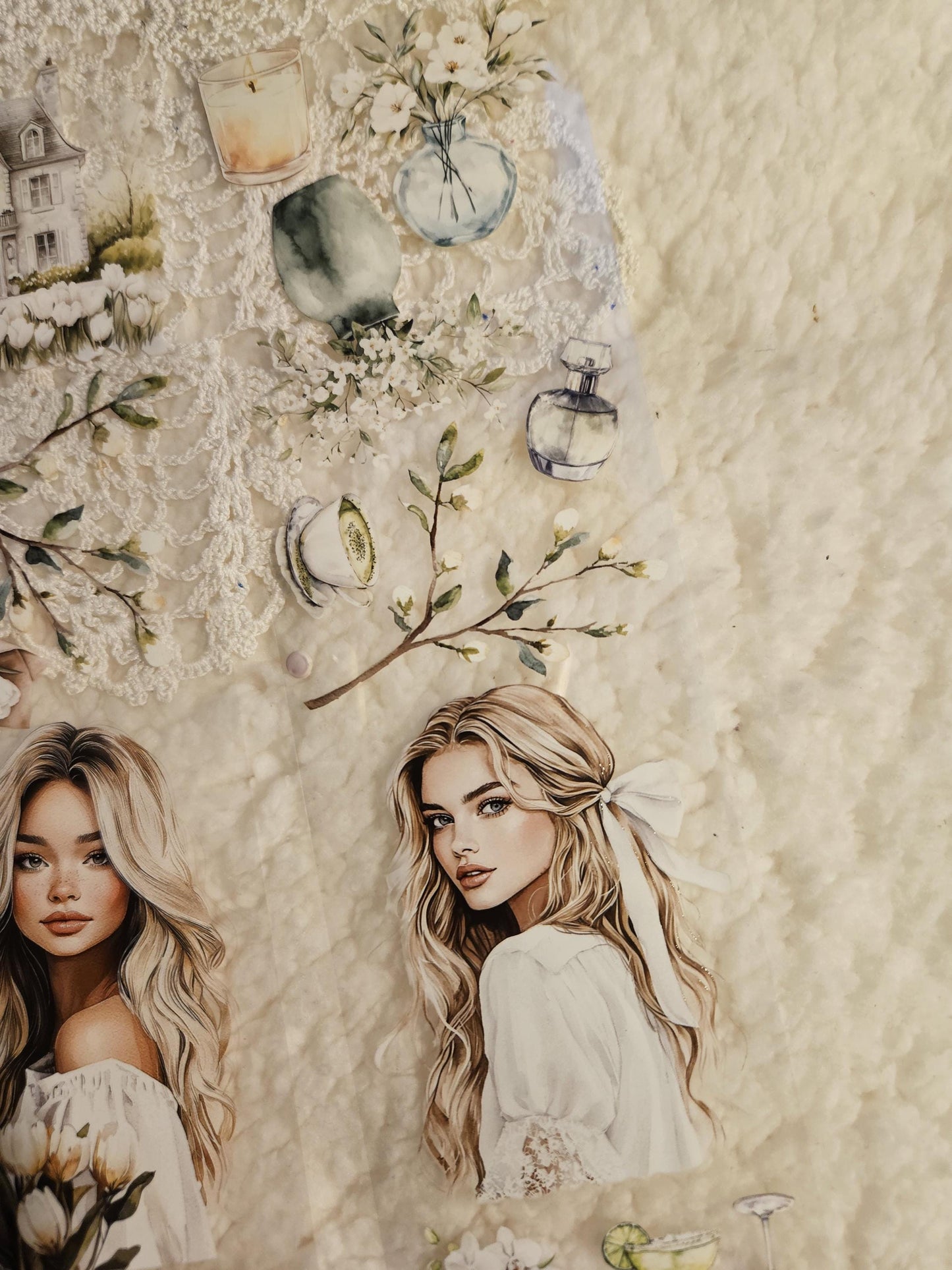 Ivory Spring Girls, PET TAPE LOOP, Crystal Ink, 7cm| Scrapbooking Card Making Art Journaling Paper Craft Bullet Journal