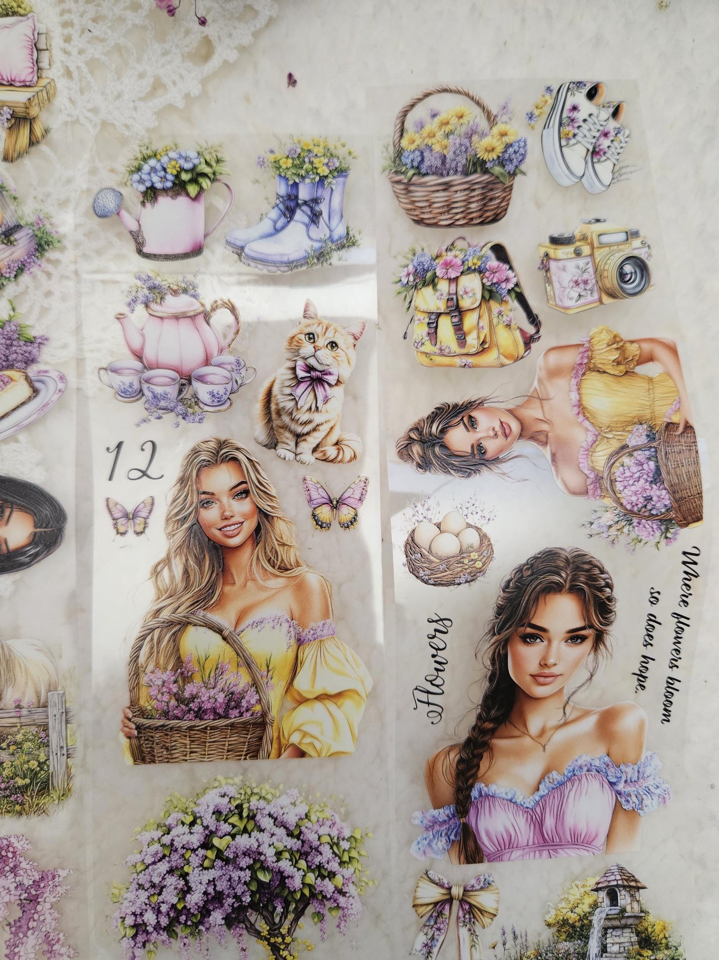 Spring is Here, Crystal Ink, PET TAPE, 7 cm wide | Scrapbooking Card Making Art Journaling Paper Craft Junk Journal