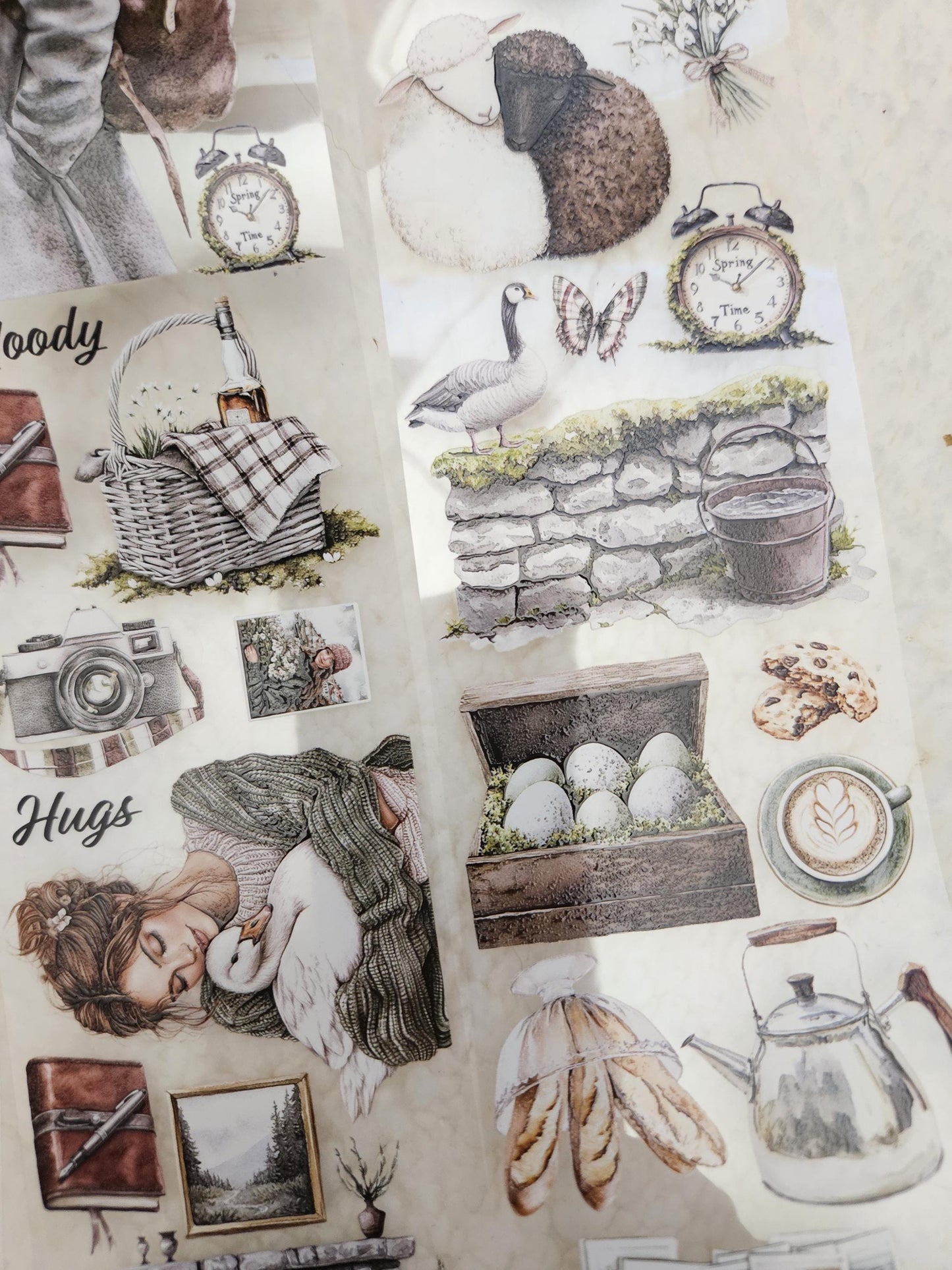 Early Spring, Crystal Ink, PET TAPE, 7 cm wide | Scrapbooking Card Making Art Journaling Paper Craft Junk Journal