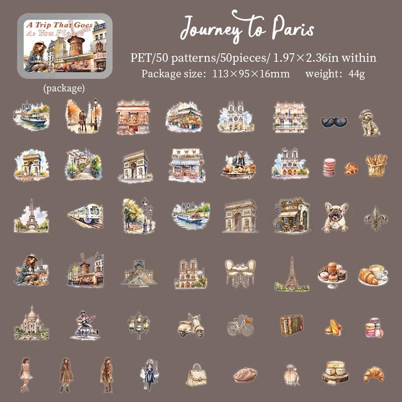 Countries, 50 PET STICKERS in metal box