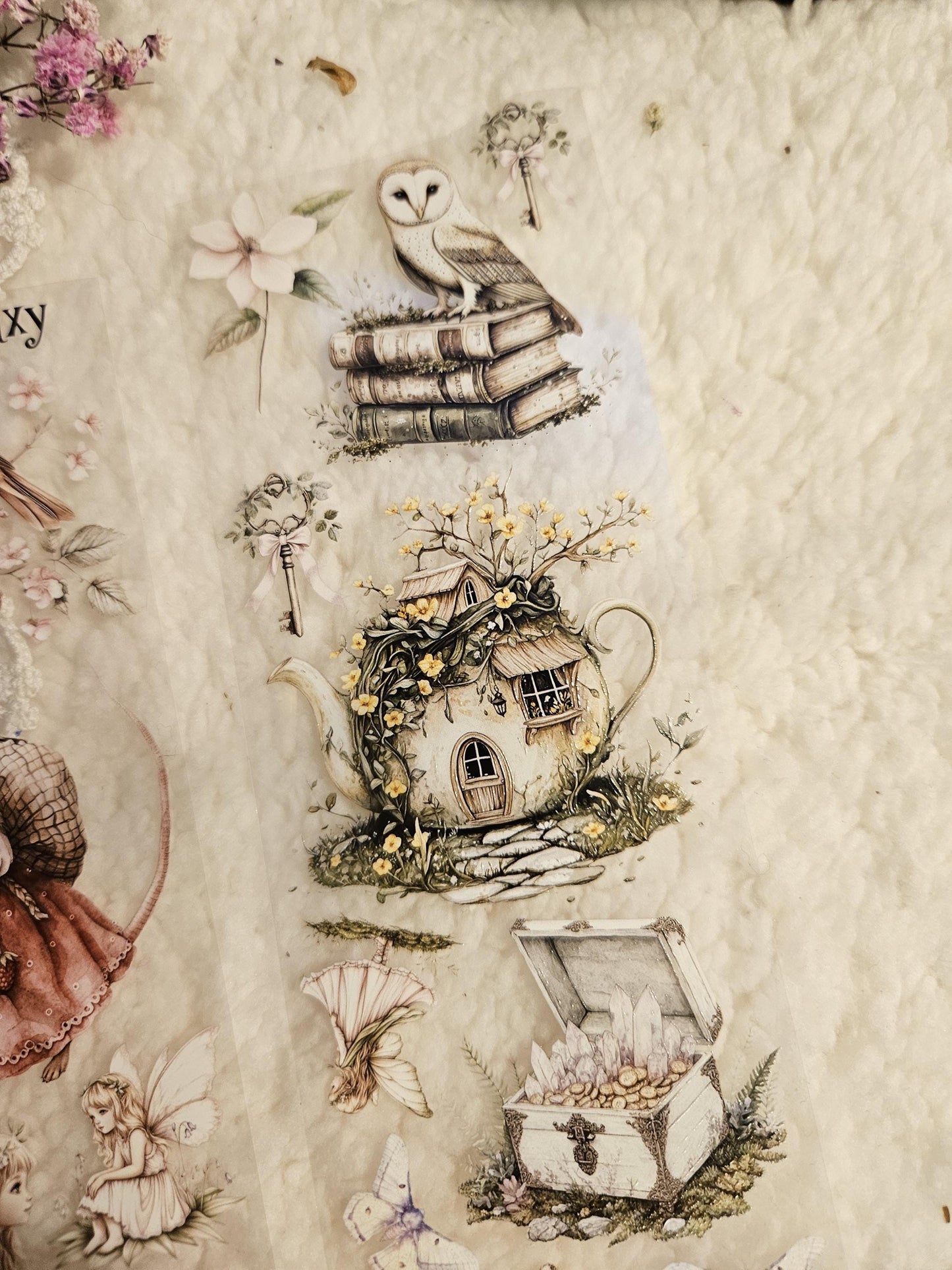 Spring Fairies, Crystal Ink, PET TAPE, 7 cm wide | Scrapbooking Card Making Art Journaling Paper Craft Junk Journal