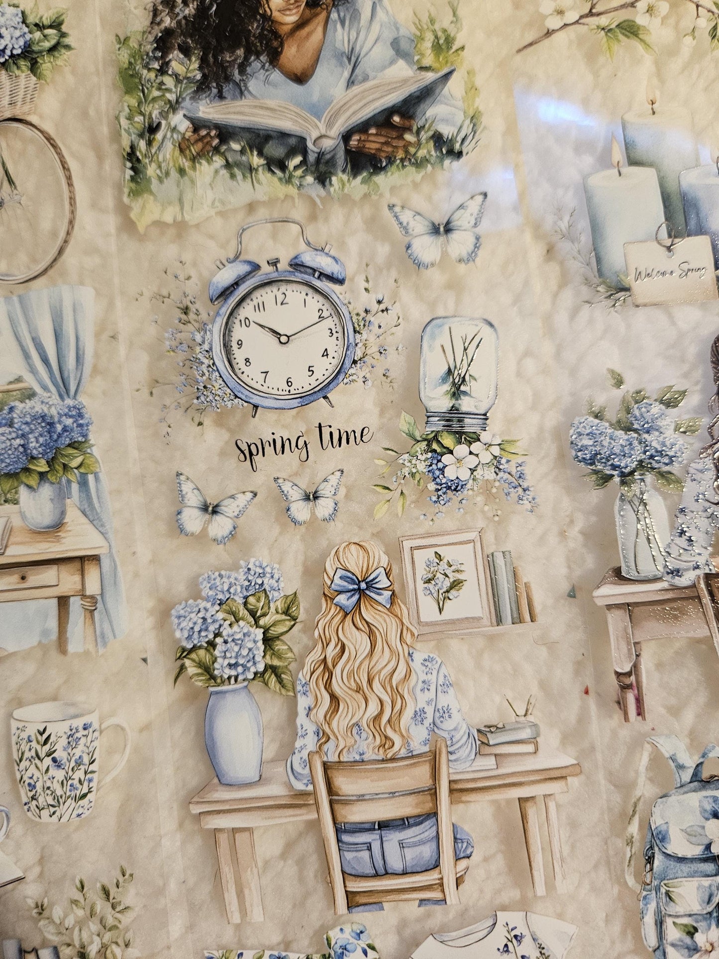 Spring Meadow Planning, Crystal Ink, PET TAPE, 7 cm wide | Scrapbooking Card Making Art Journaling Paper Craft Junk Journal