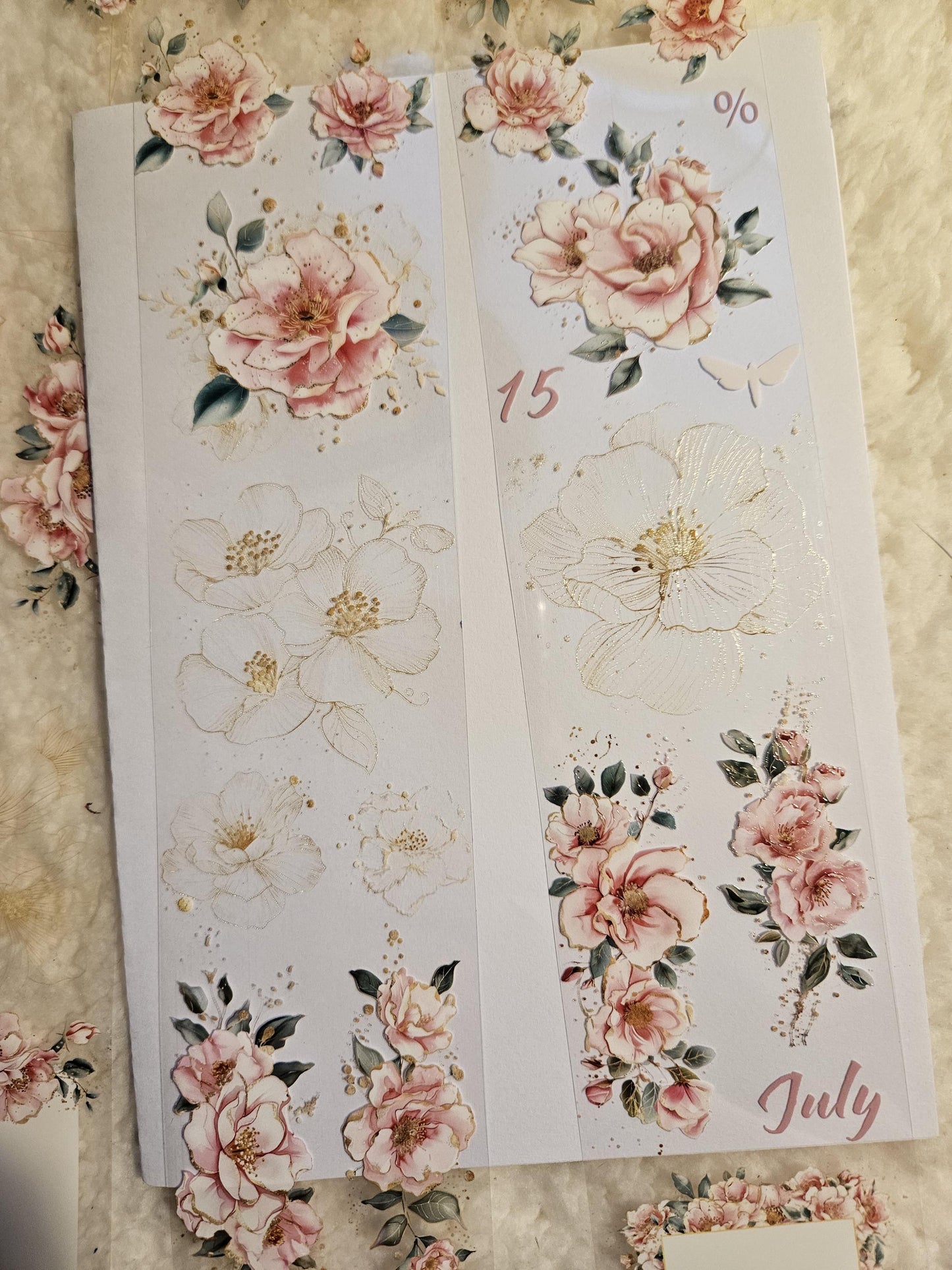 Defected Wild Rose Sparkle, Crystal Ink, PET TAPE, 6 cm wide | Scrapbooking Card Making Art Journaling Paper Craft Junk Journal