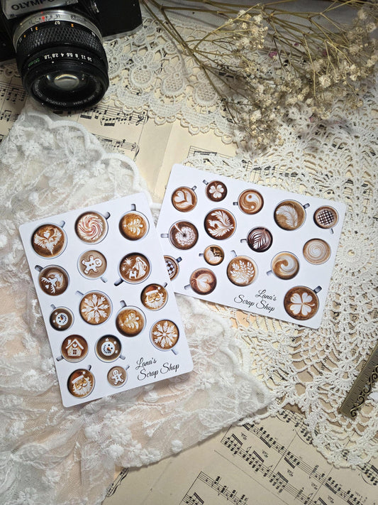 Coffee Cups - Sticker Sheet | A6