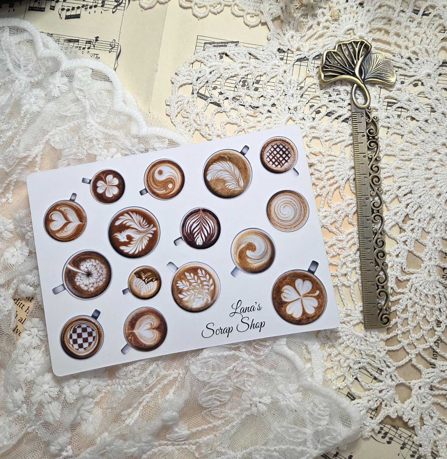 Coffee Cups - Sticker Sheet | A6
