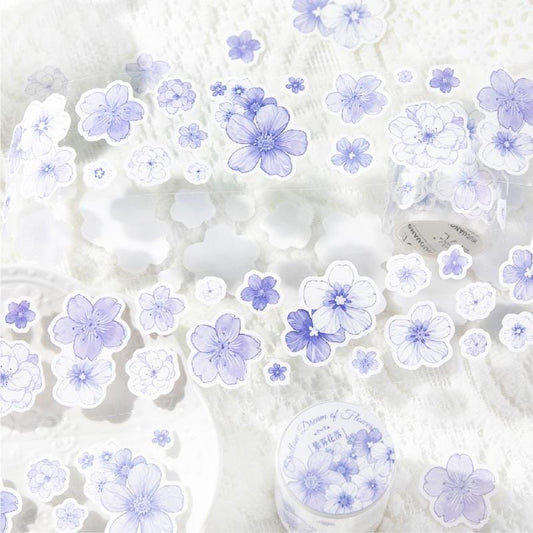 PET Tape: Flowers, 1 roll