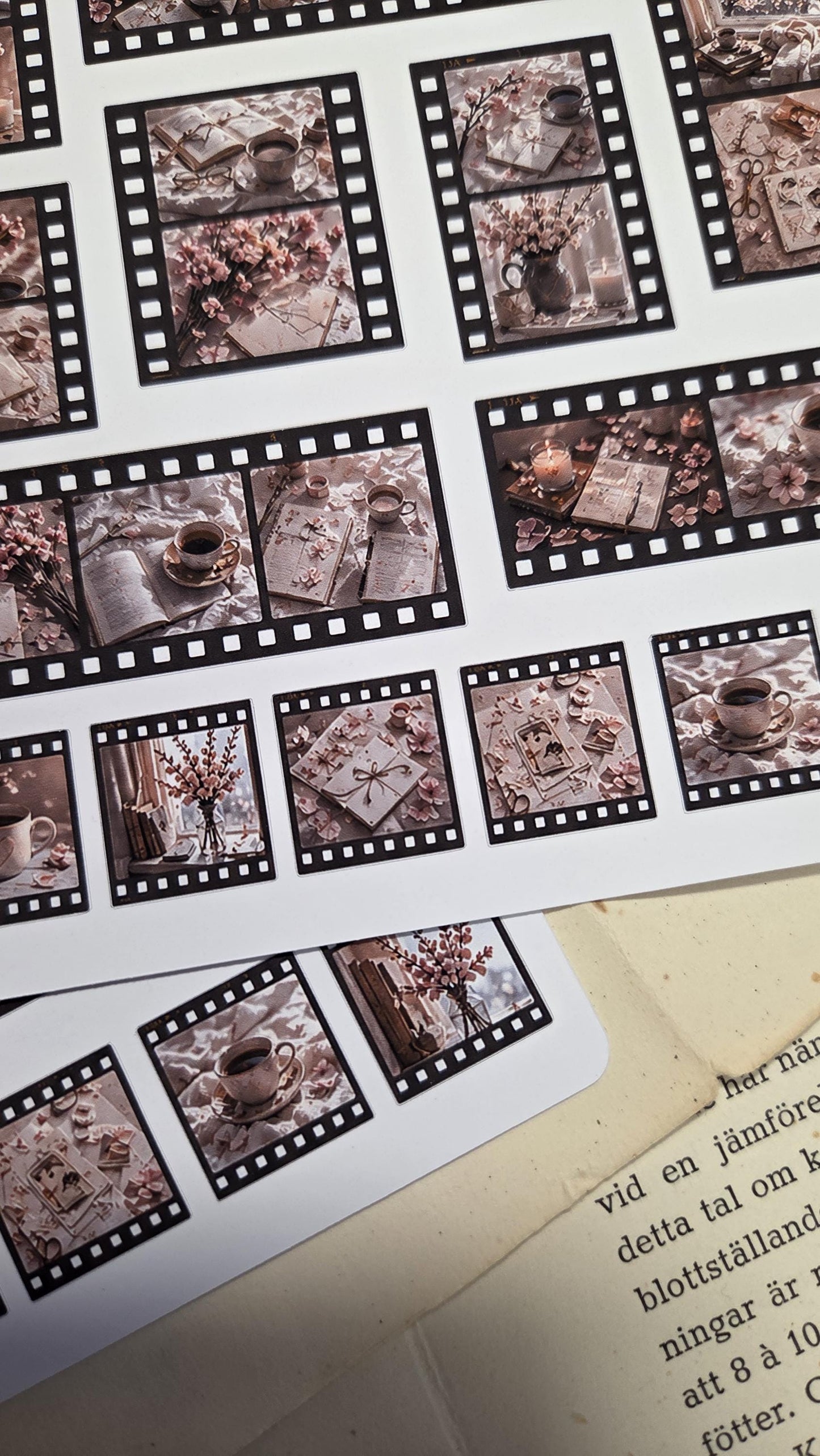 Spring Film Strips, Stickers Sheet | Scrapbooking & Journaling