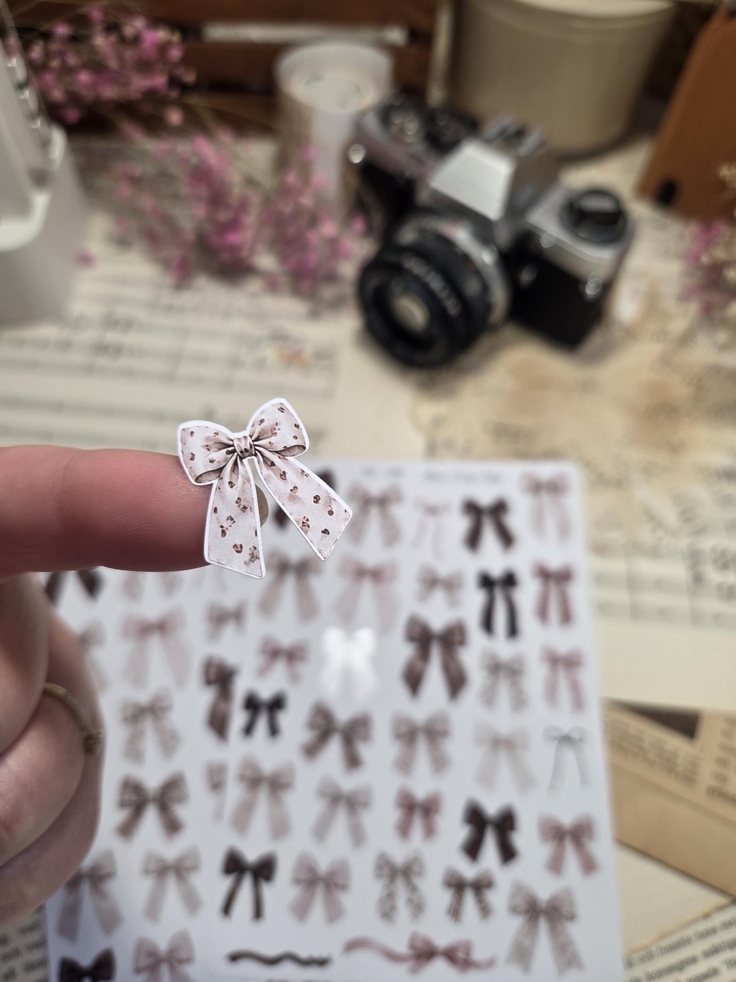 Brown Bows, Stickers Sheet | Scrapbooking & Journaling