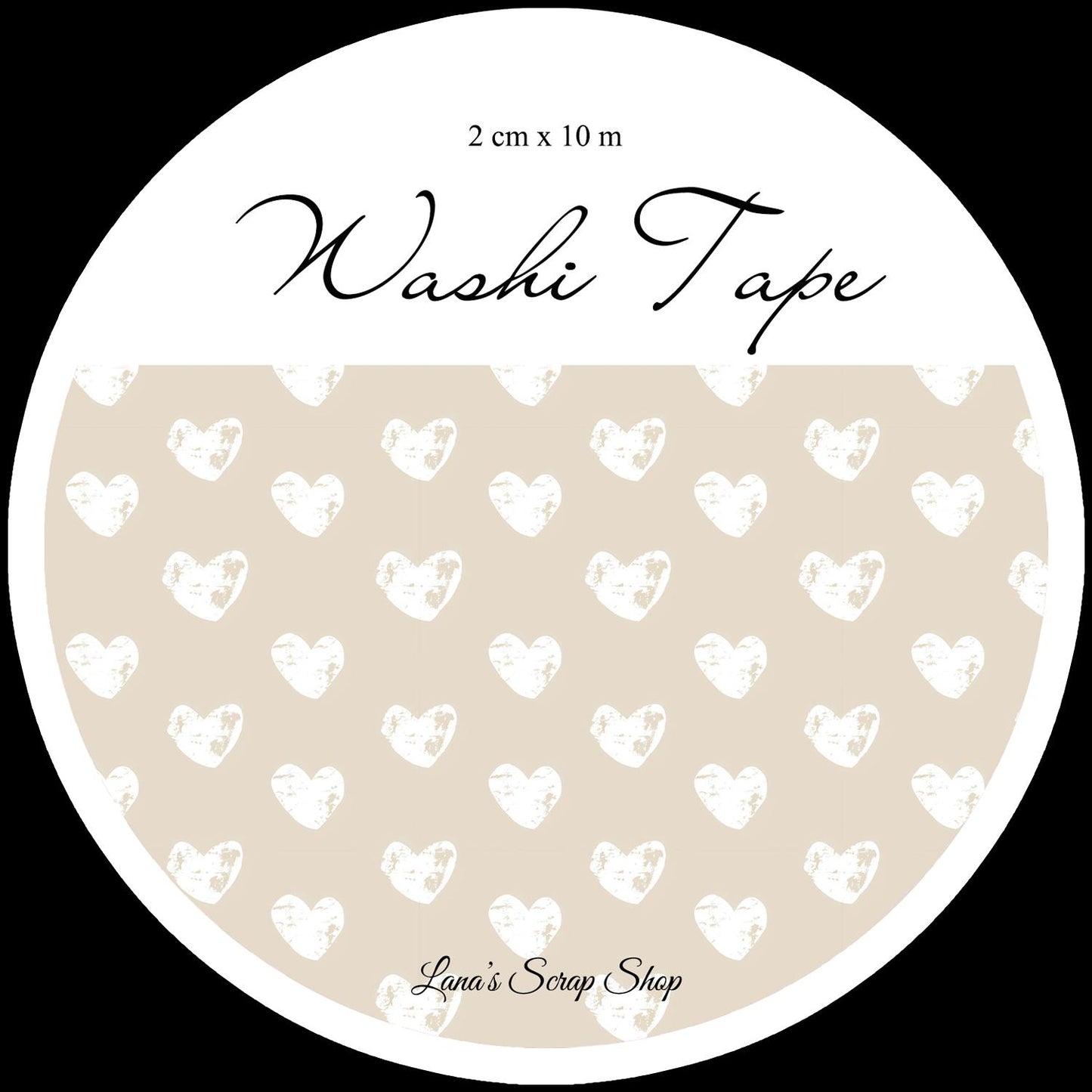 Beige Aesthetic, 2 cm wide - WASHI Tape | Scrapbooking & Journaling