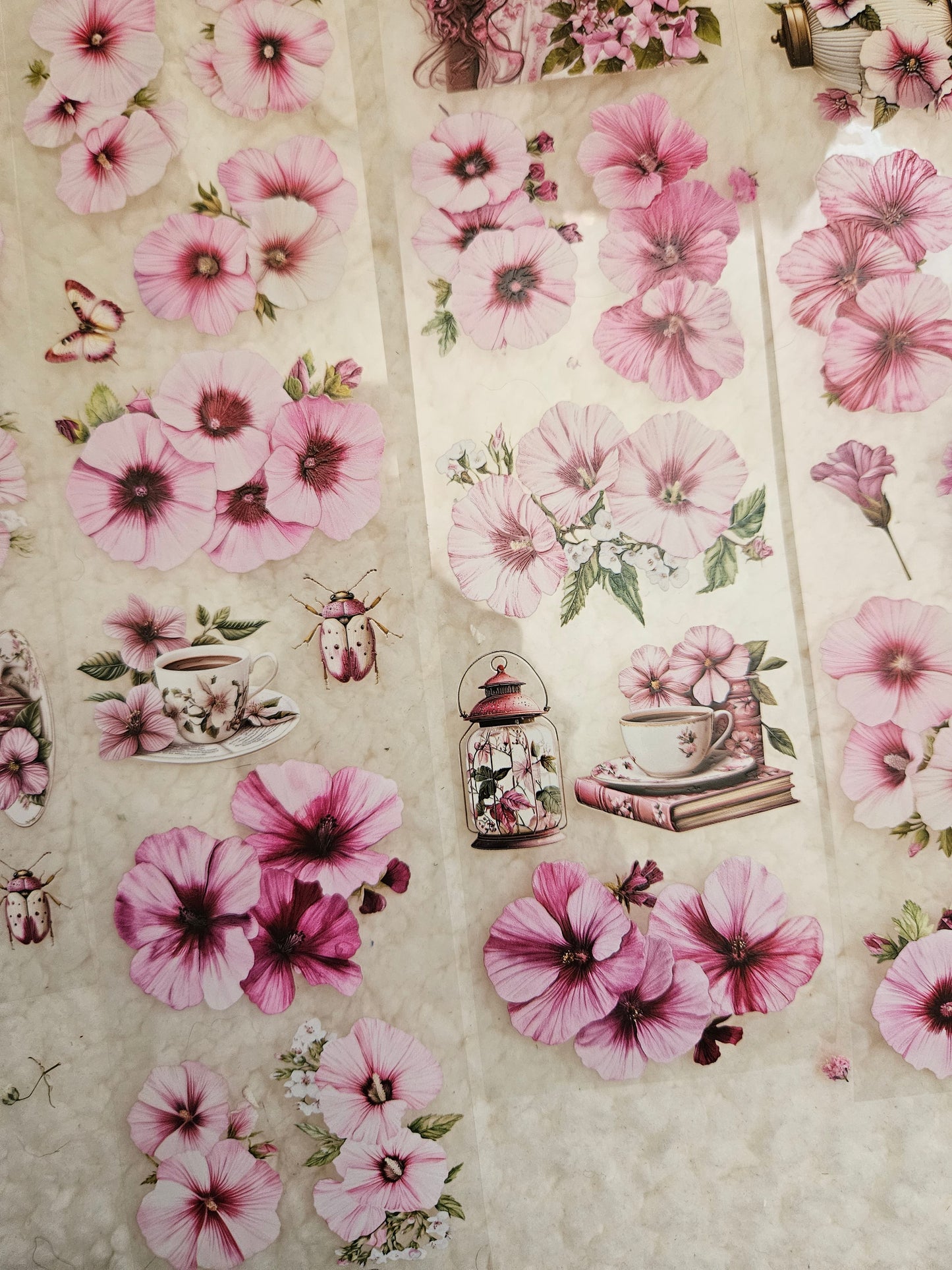 Lavatera Serenissima, Crystal Ink, PET TAPE, 6.5 cm wide