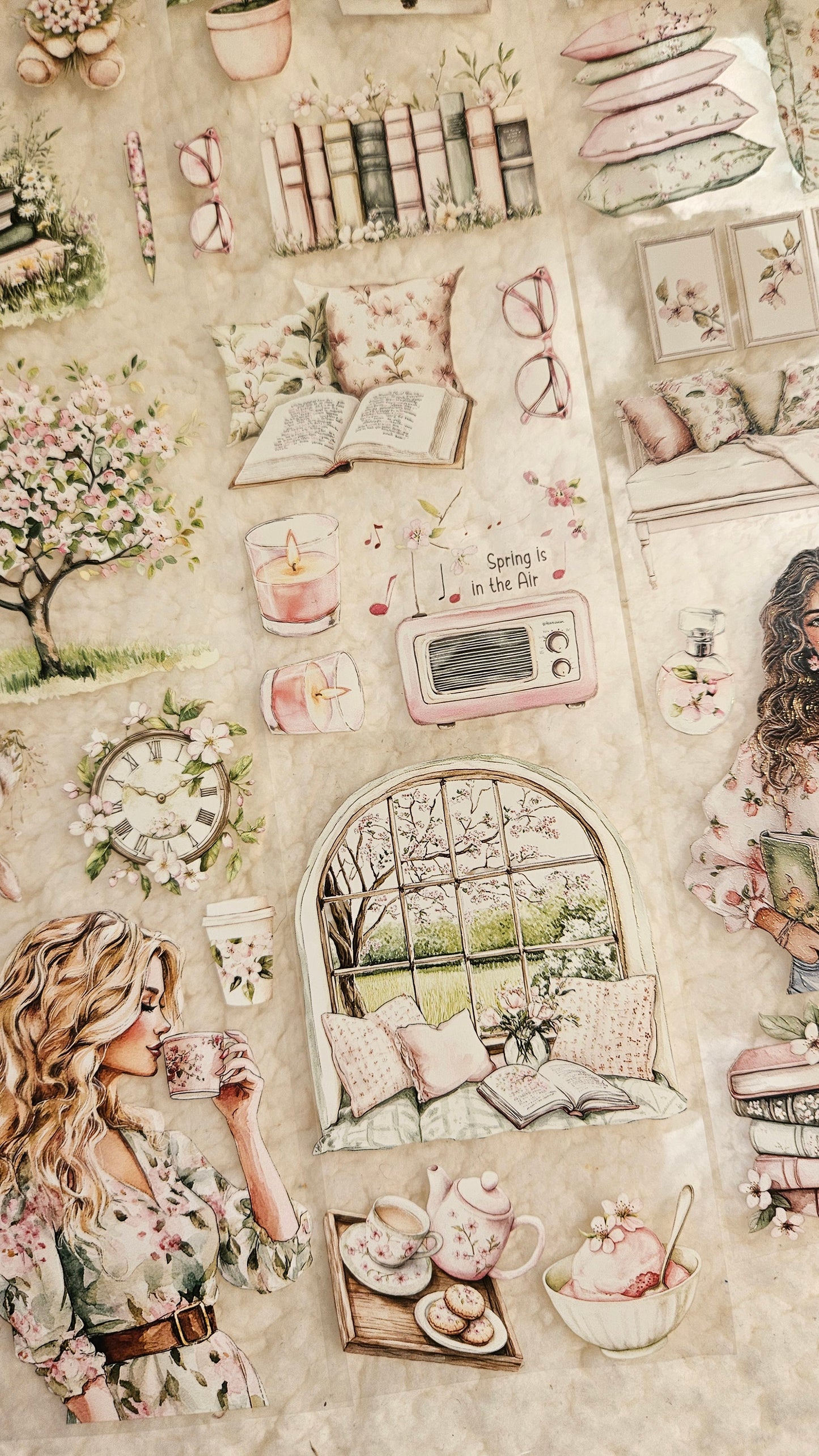 Cherry Blossom Planner, Crystal Ink, PET TAPE, 7 cm wide