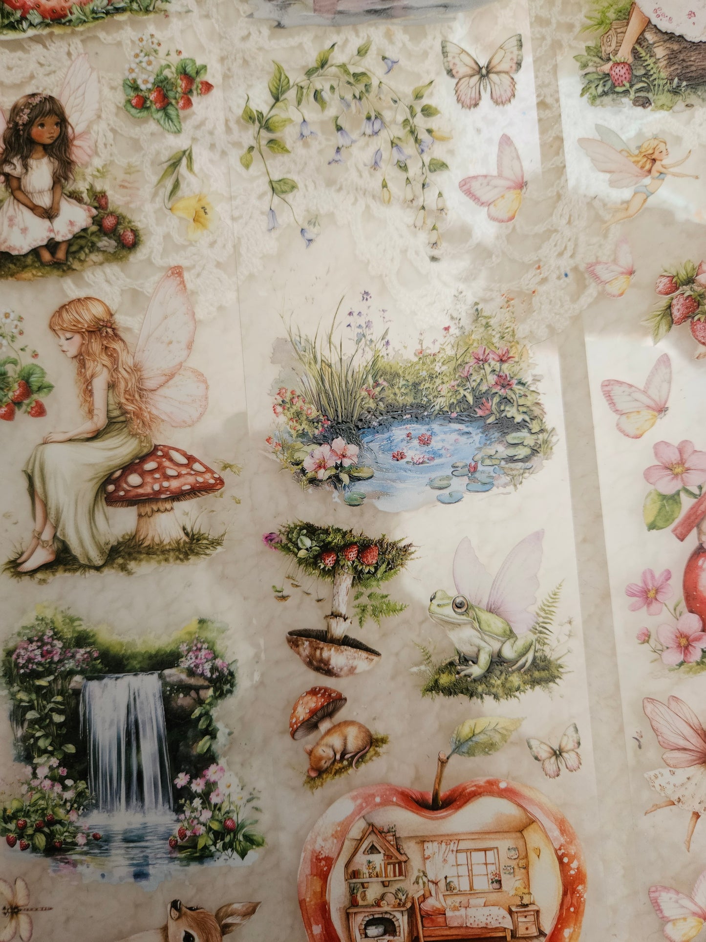 Summer Fairies, Crystal Ink, PET TAPE, 7 cm wide