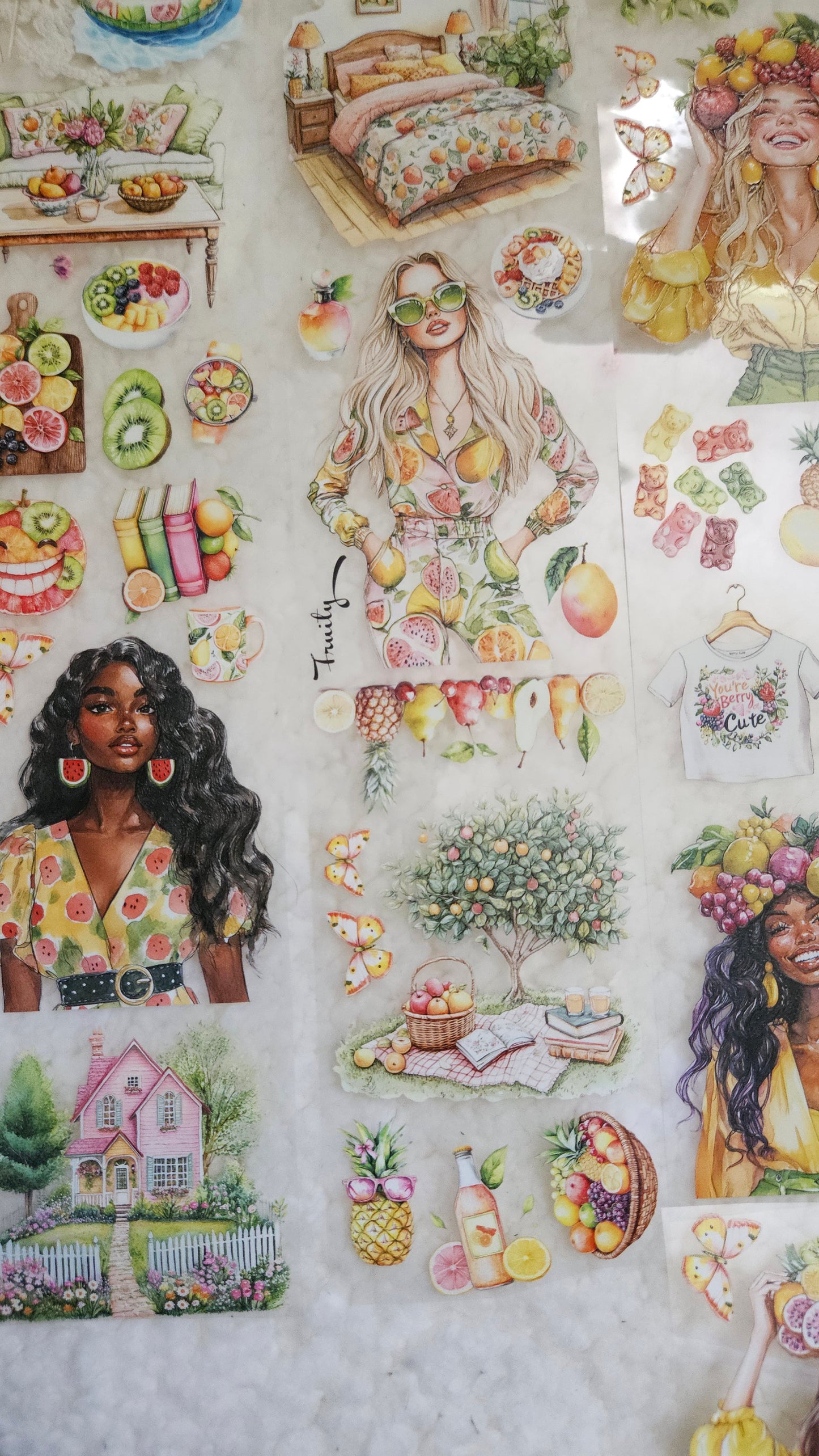 Fruity Summer, Crystal Ink, PET TAPE, 7 cm wide