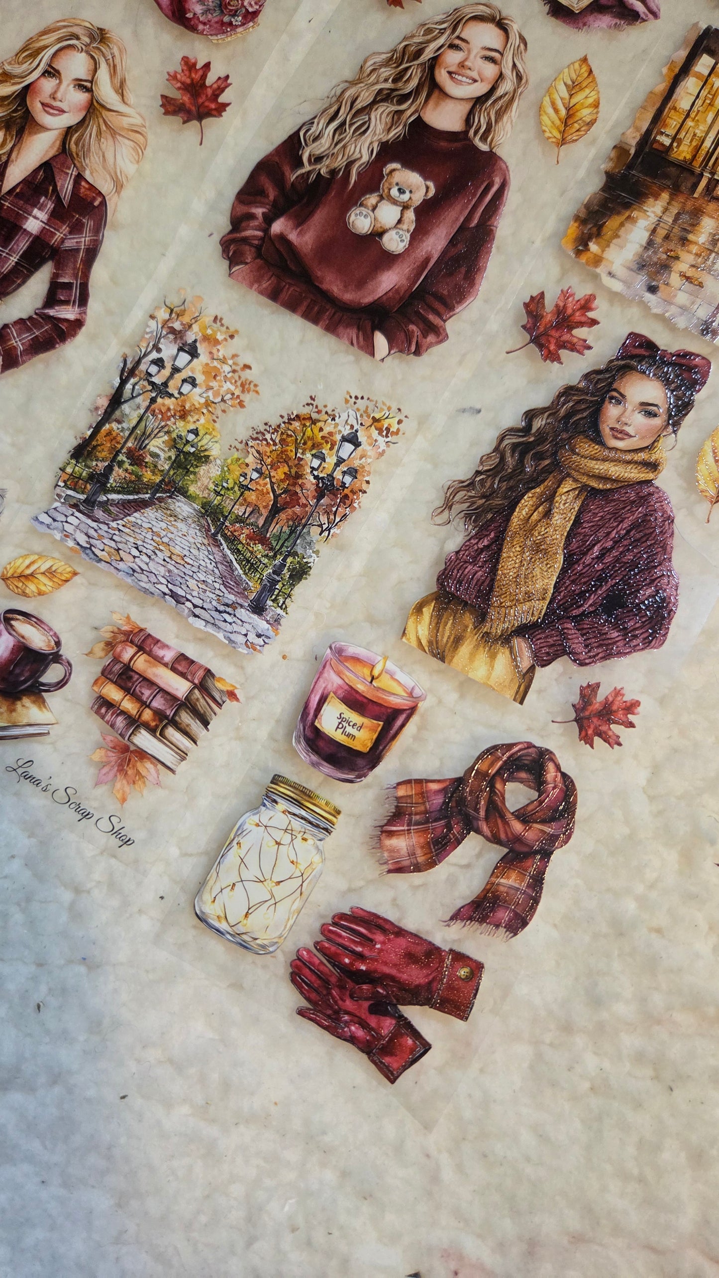 Bright Autumn, Crystal Ink, PET TAPE, 7 cm wide